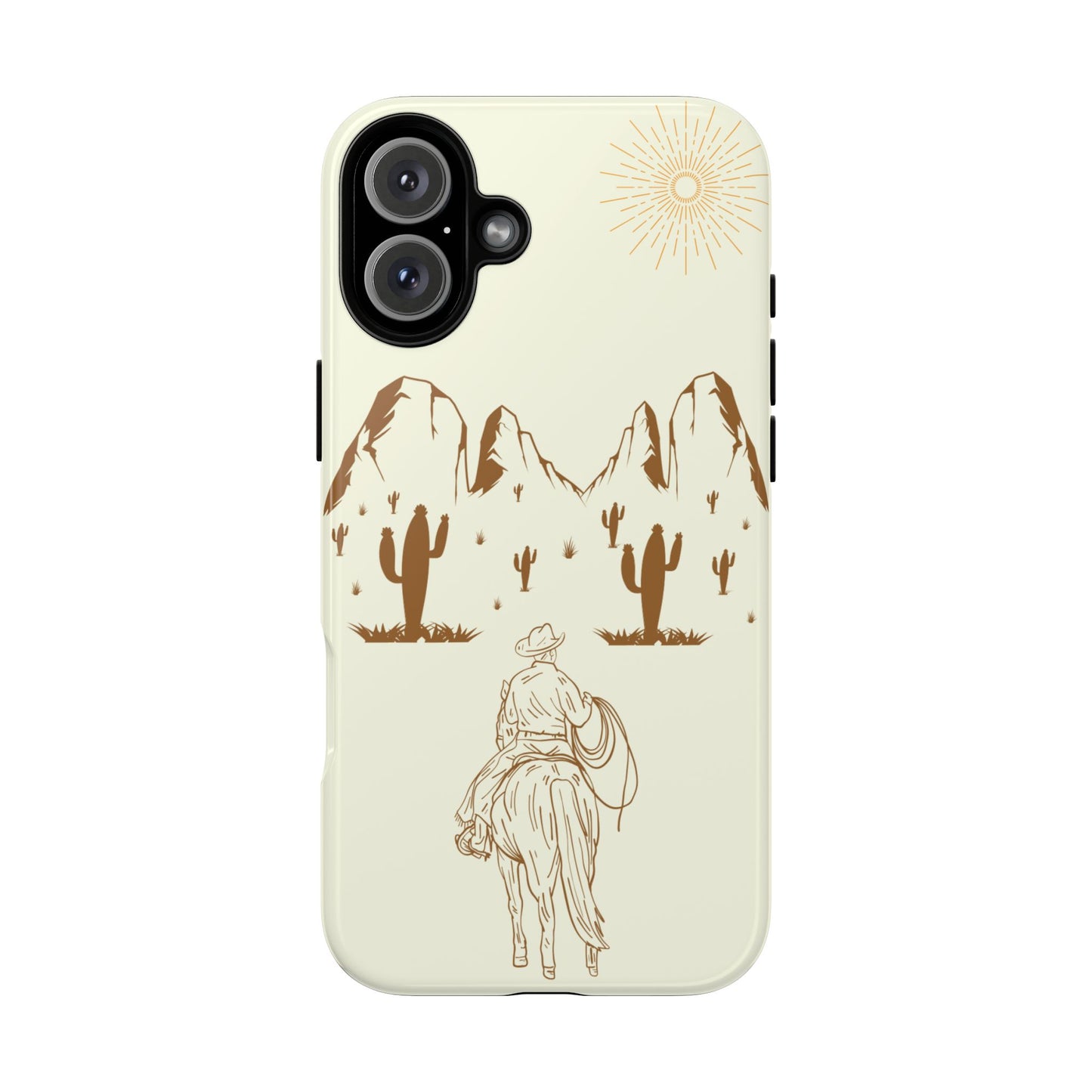 iPHONE Cowboy Riding into the Sunset Tough Phone Case
