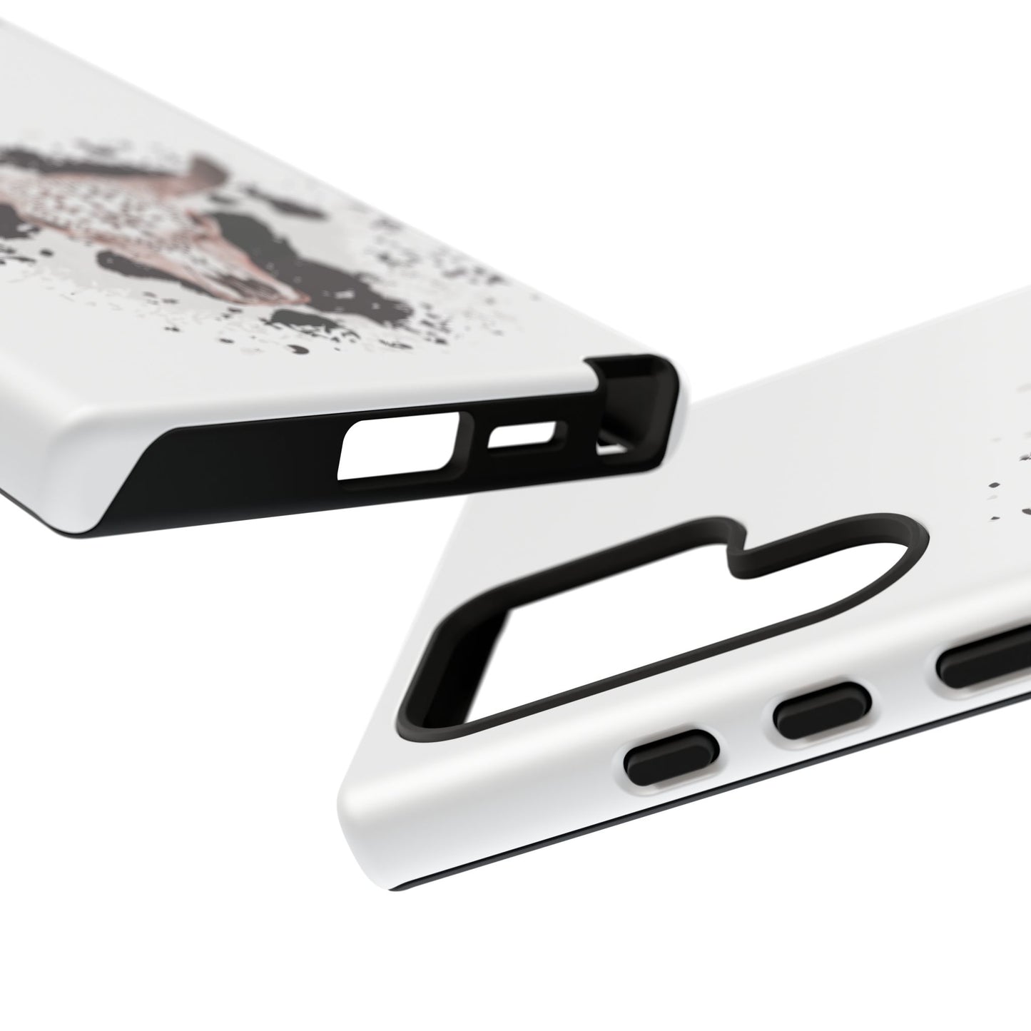 SAMSUNG Bull Skull with Cow Print Tough Phone Case l Gift for Him, Western Style