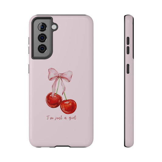 Cherry Bow Impact-Resistant Phone Case - Cute Phone Cover for Girls