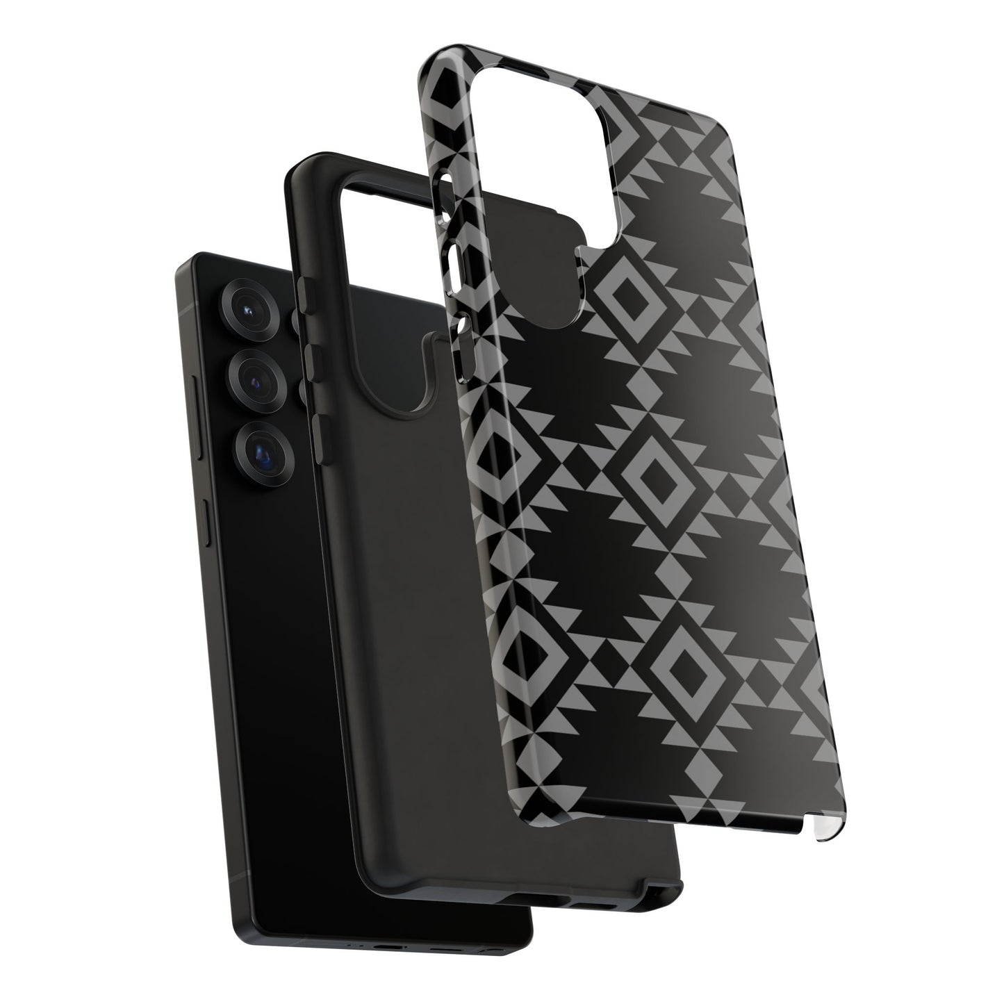 SAMSUNG Tribal Pattern Black and Grey Tough Phone Case | MADE FOR HIM AND HER