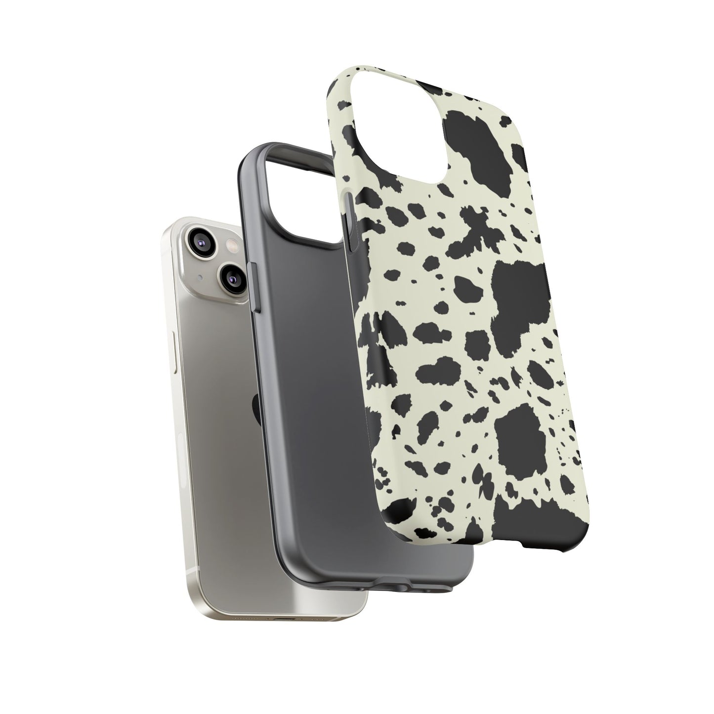 iPHONE Cow Print Tough Phone Cases l Durable Protection