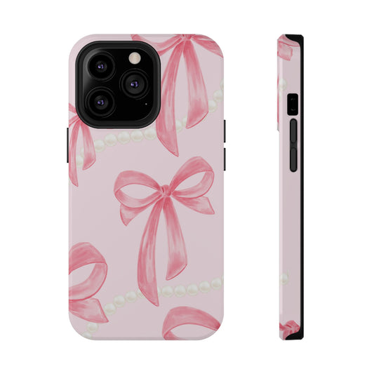 Chic Cute Bow Pink Phone Case - Impact Phone Case