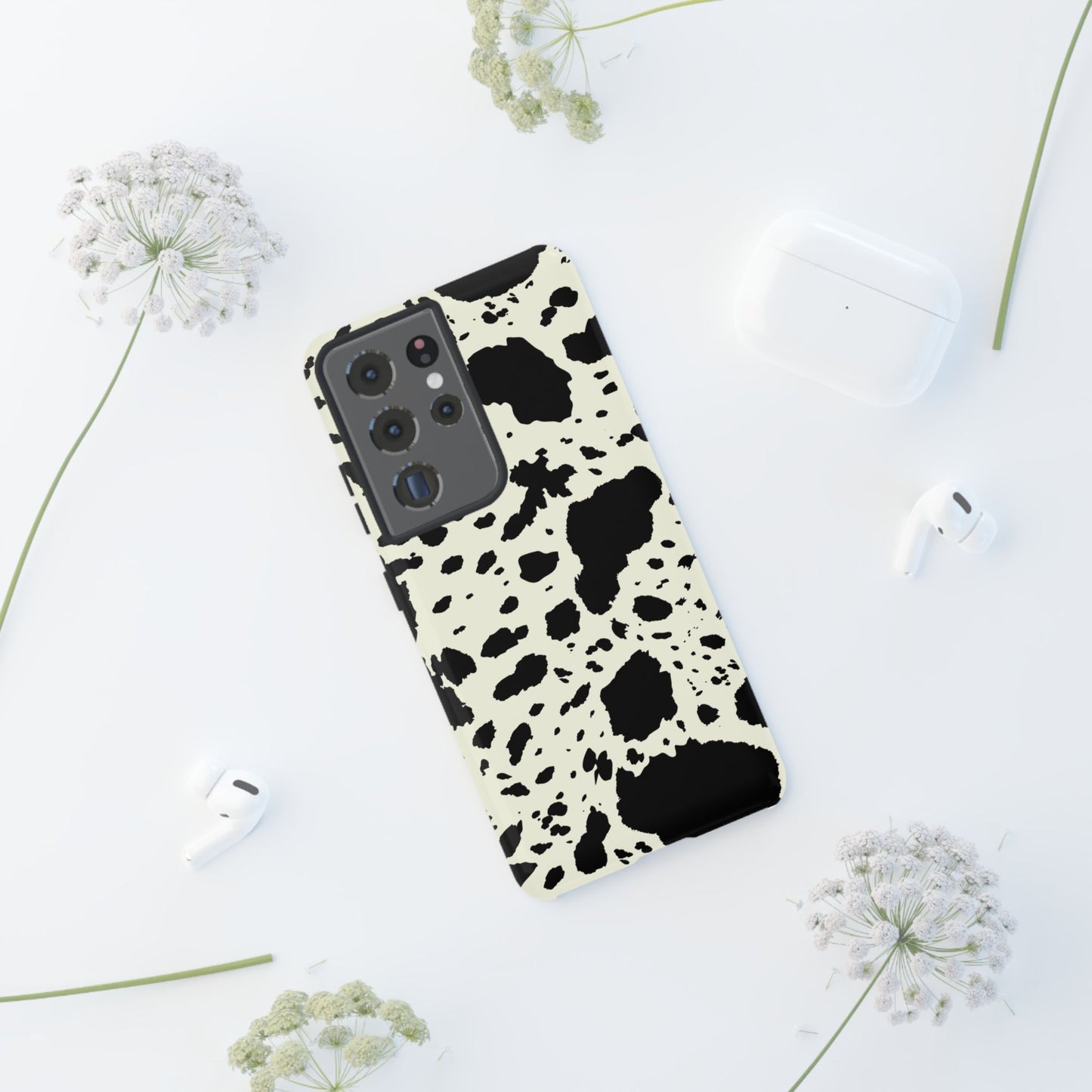 SAMSUNG Cow Print Tough Phone Cases l Durable Protection