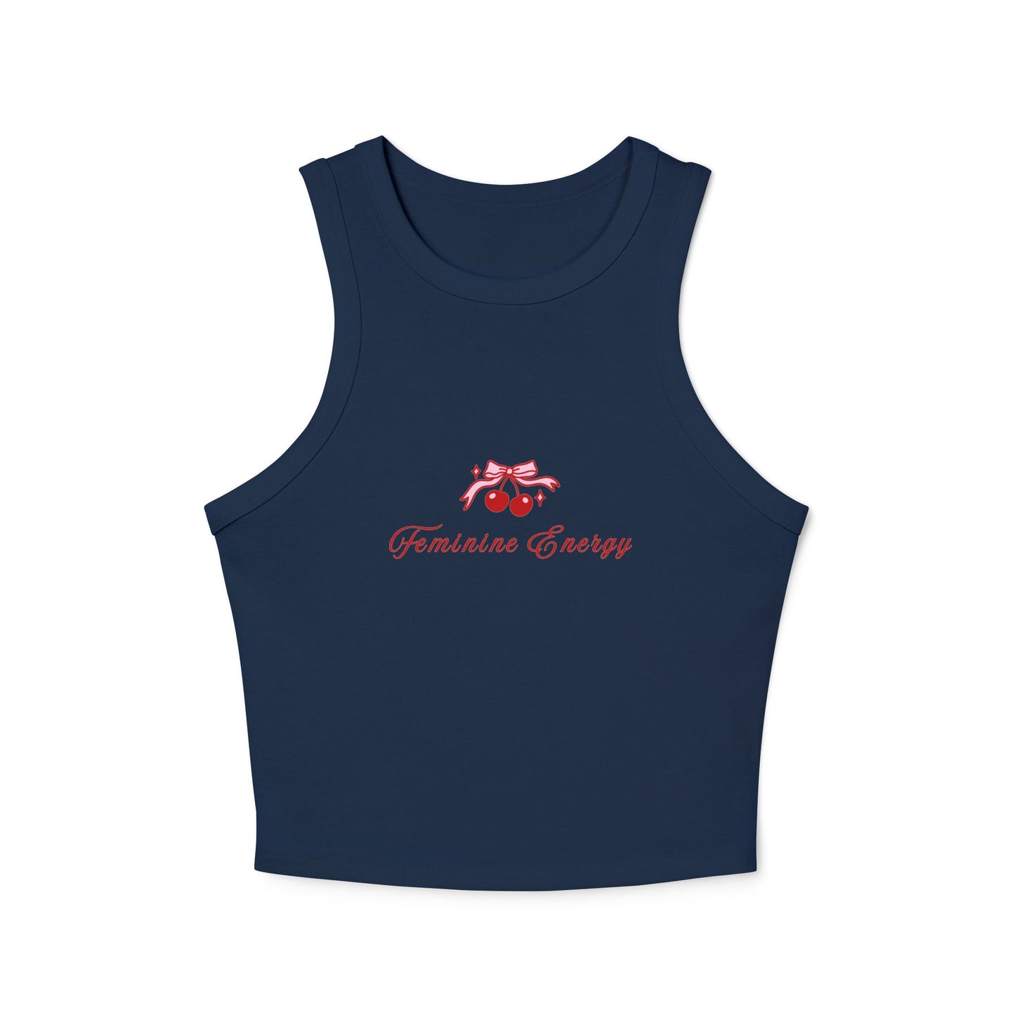 Feminine Energy Micro Rib Racer Tank Top - Women's Casual Apparel