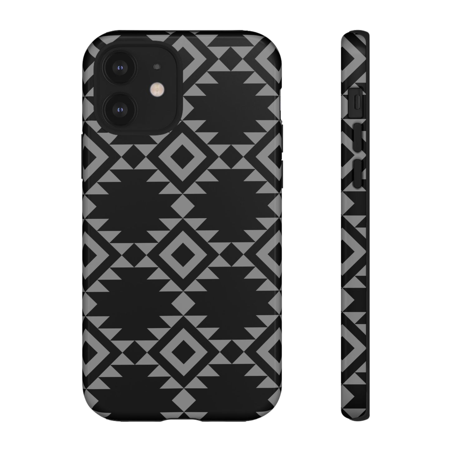 iPHONE Tribal Pattern Black and Grey Tough Phone Case | MADE FOR HIM AND HER