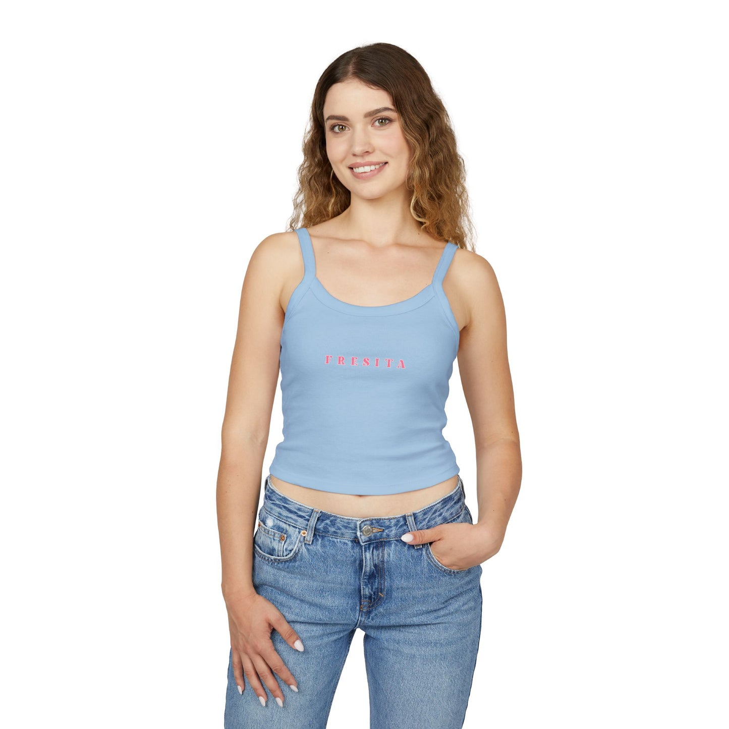 "Fresita" Women's Spaghetti Strap Tank Top l Cute Summer Top, Casual Wear