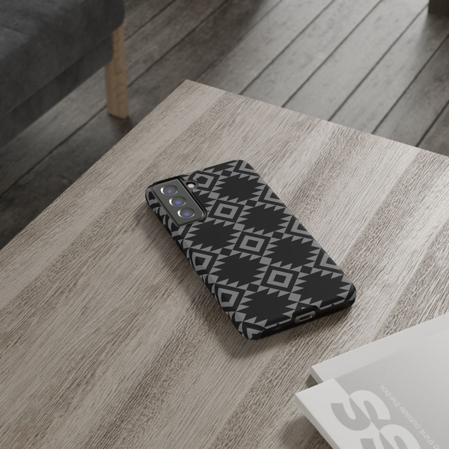SAMSUNG Tribal Pattern Black and Grey Tough Phone Case | MADE FOR HIM AND HER