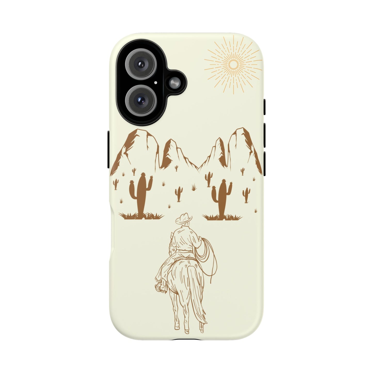 iPHONE Cowboy Riding into the Sunset Tough Phone Case