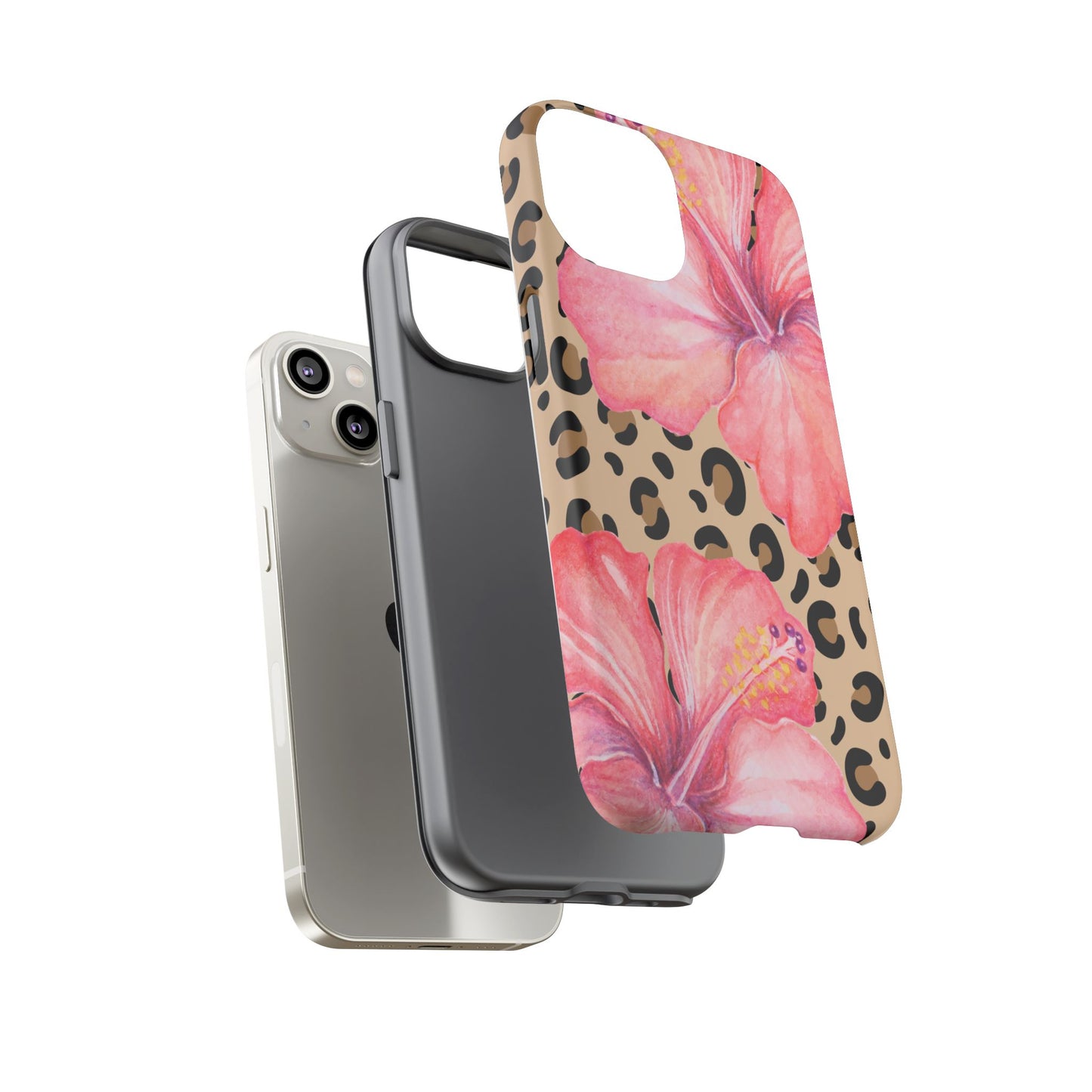 Leopard and Hibiscus iPHONE Tough Cases l Perfect for the Summer