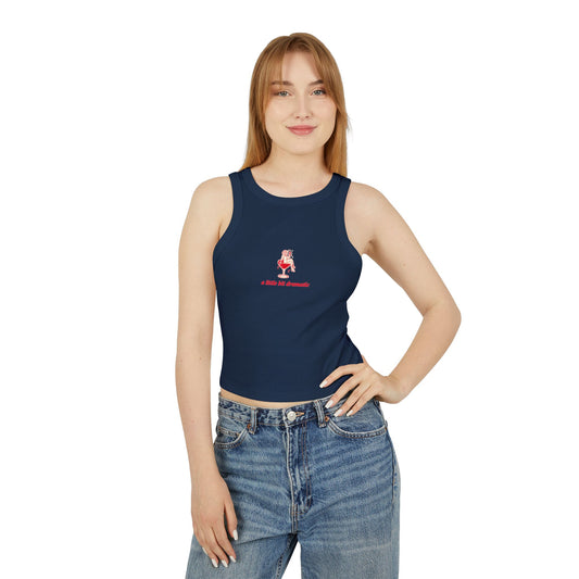 "A Little Bit Dramatic" - Cute Women's Micro Rib Racer Tank Top