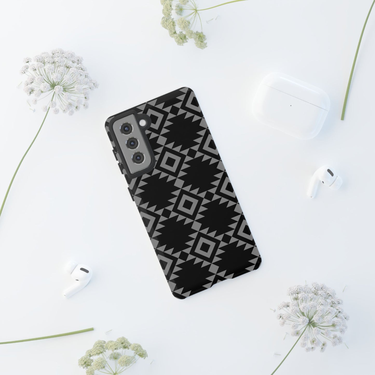 SAMSUNG Tribal Pattern Black and Grey Tough Phone Case | MADE FOR HIM AND HER
