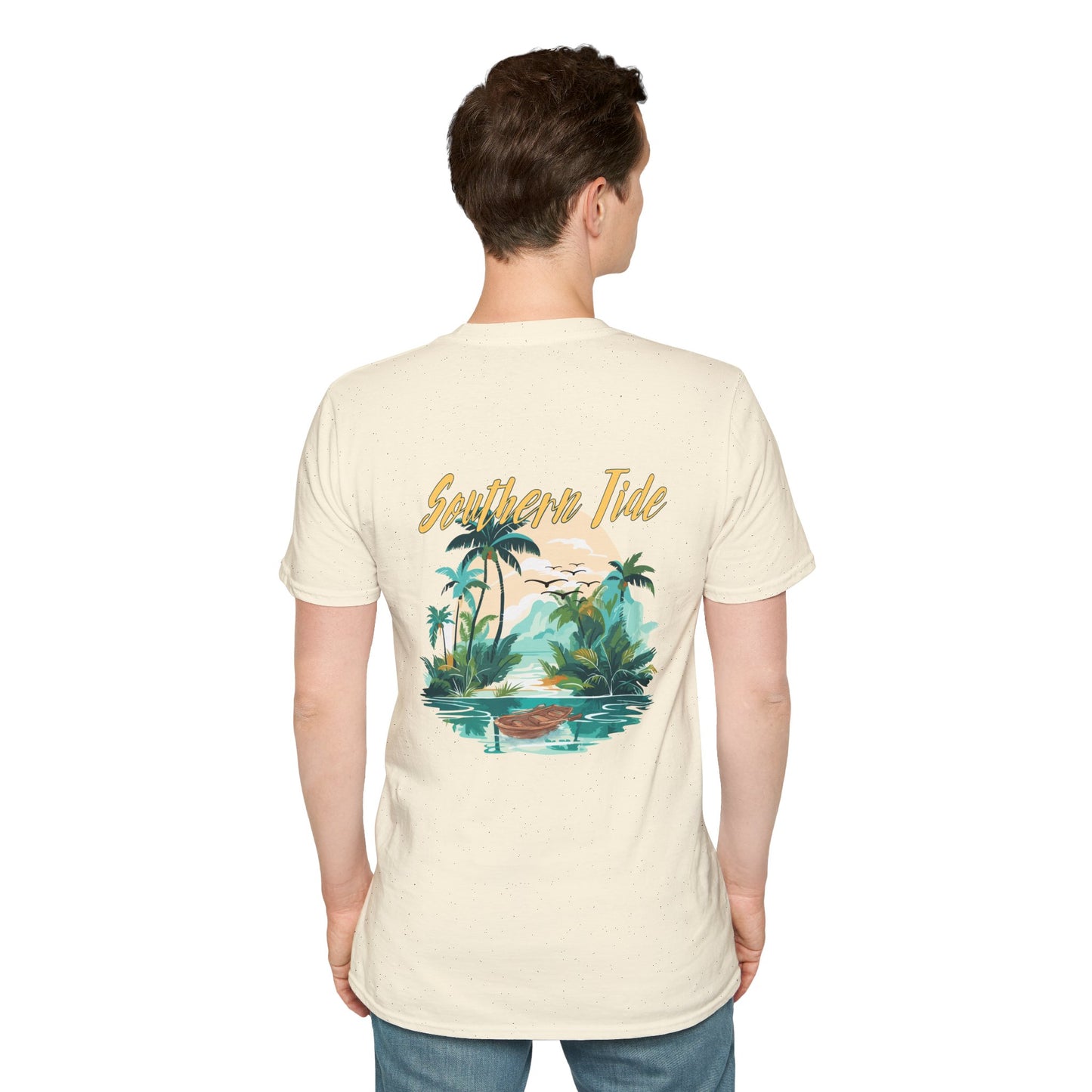 "Southern Tide" Tropical T-Shirt l Unisex Softstyle Tee, Summer Apparel