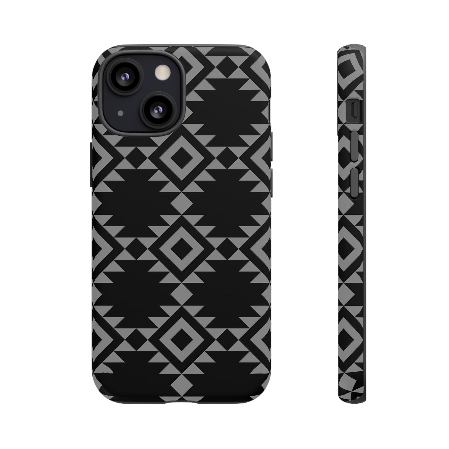 iPHONE Tribal Pattern Black and Grey Tough Phone Case | MADE FOR HIM AND HER