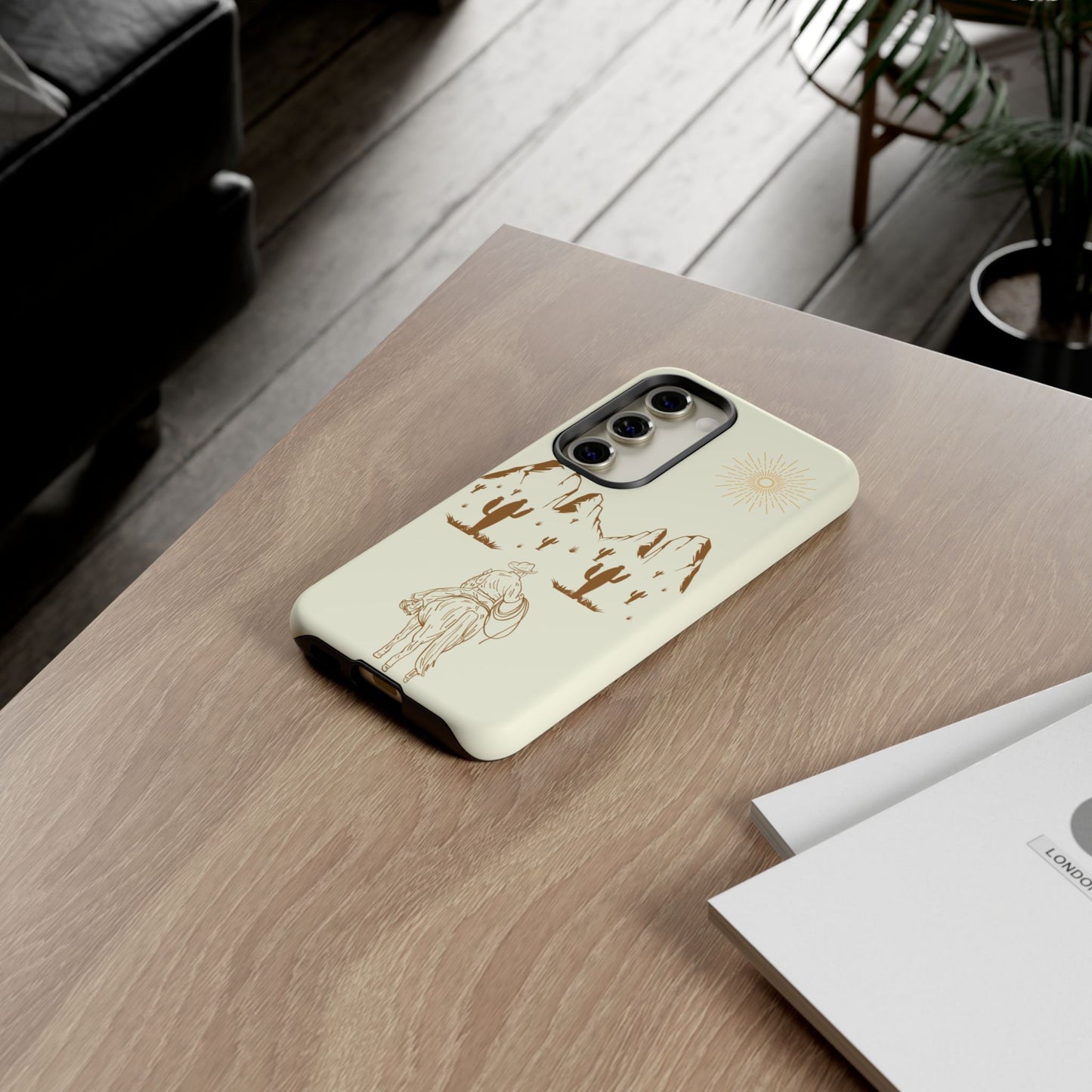 SAMSUNG Cowboy Riding into the Sunset Tough Phone Case