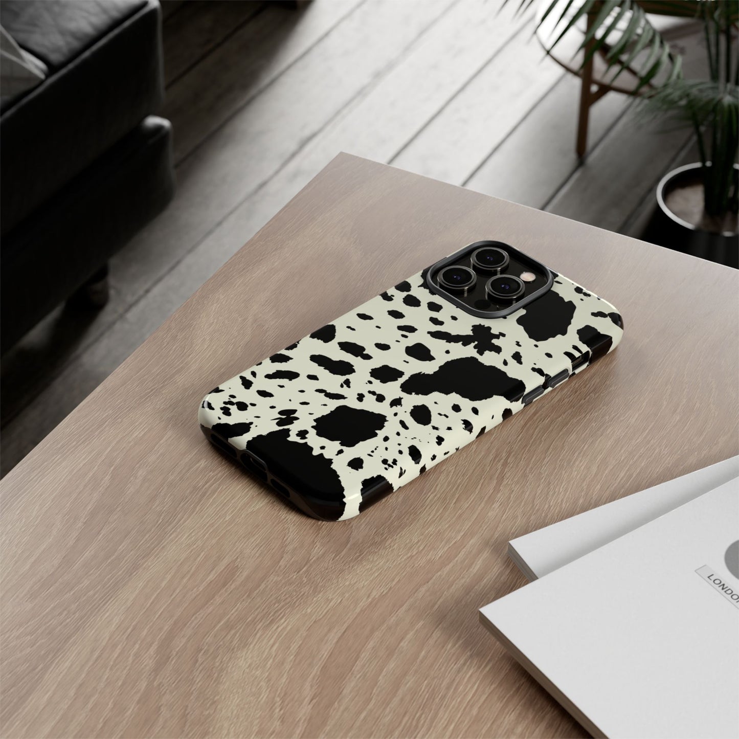 iPHONE Cow Print Tough Phone Cases l Durable Protection