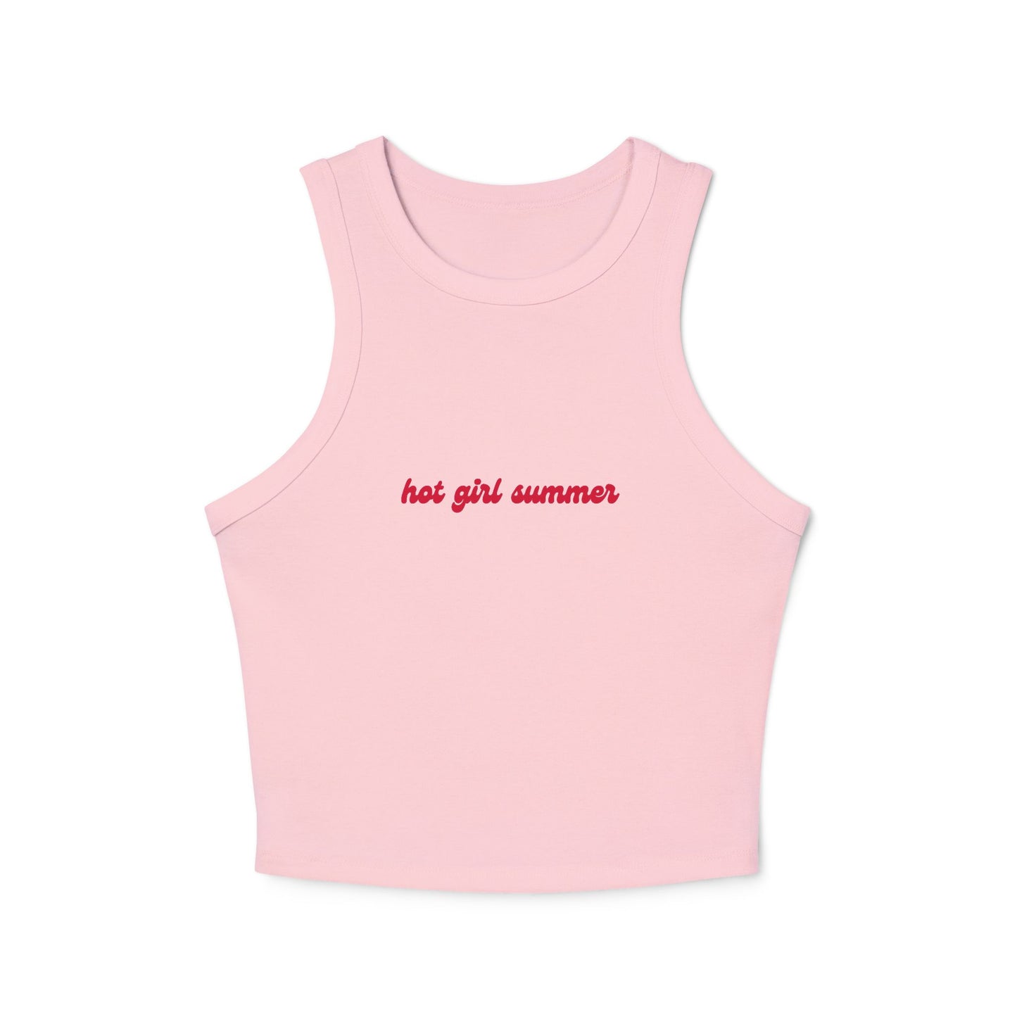 "Hot Girl Summer" Micro Rib Racer Tank Top | Trendy Summer Apparel