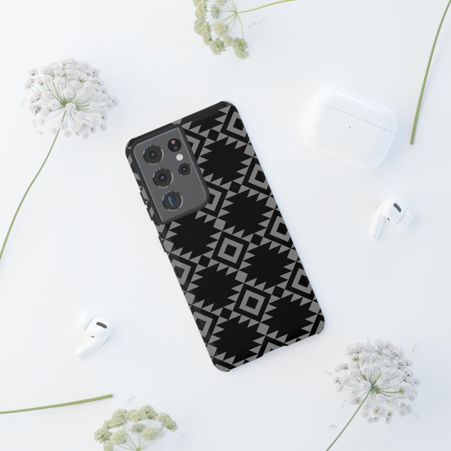 SAMSUNG Tribal Pattern Black and Grey Tough Phone Case | MADE FOR HIM AND HER