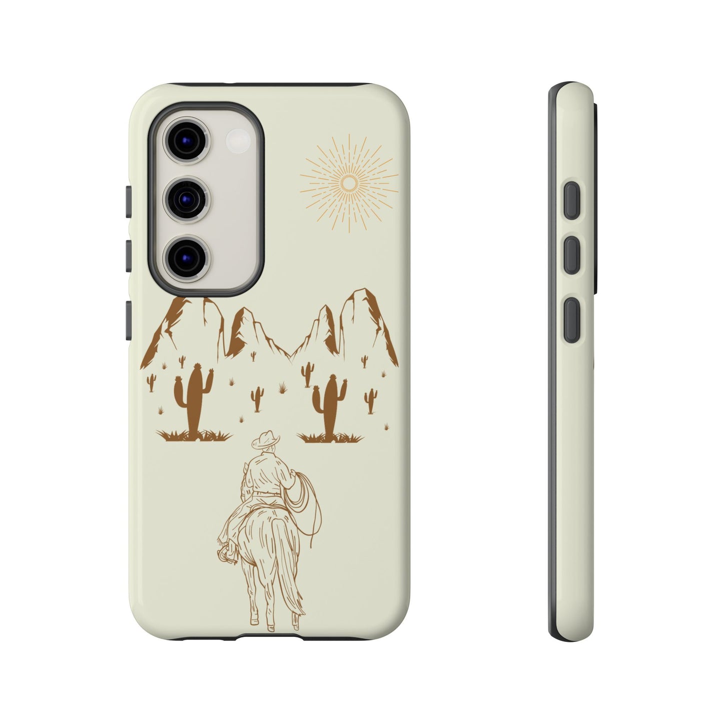 SAMSUNG Cowboy Riding into the Sunset Tough Phone Case