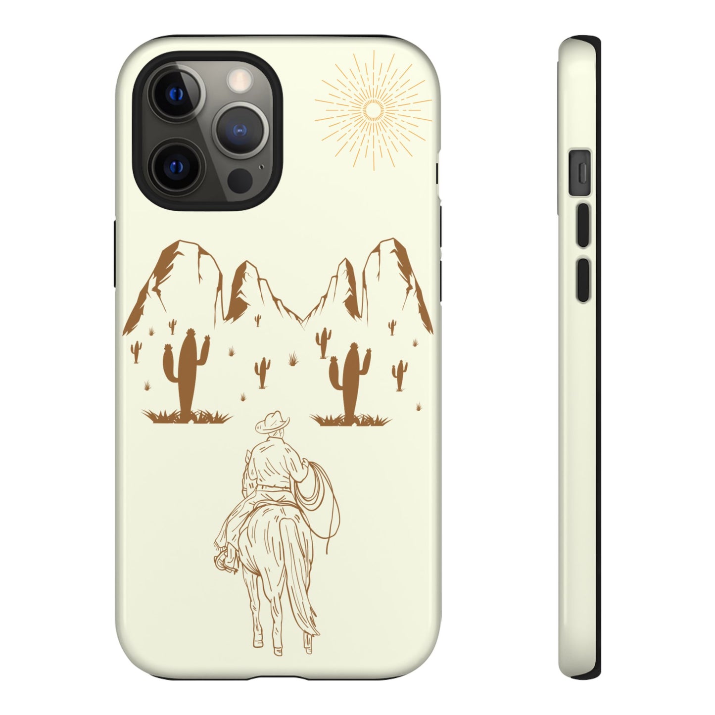 iPHONE Cowboy Riding into the Sunset Tough Phone Case
