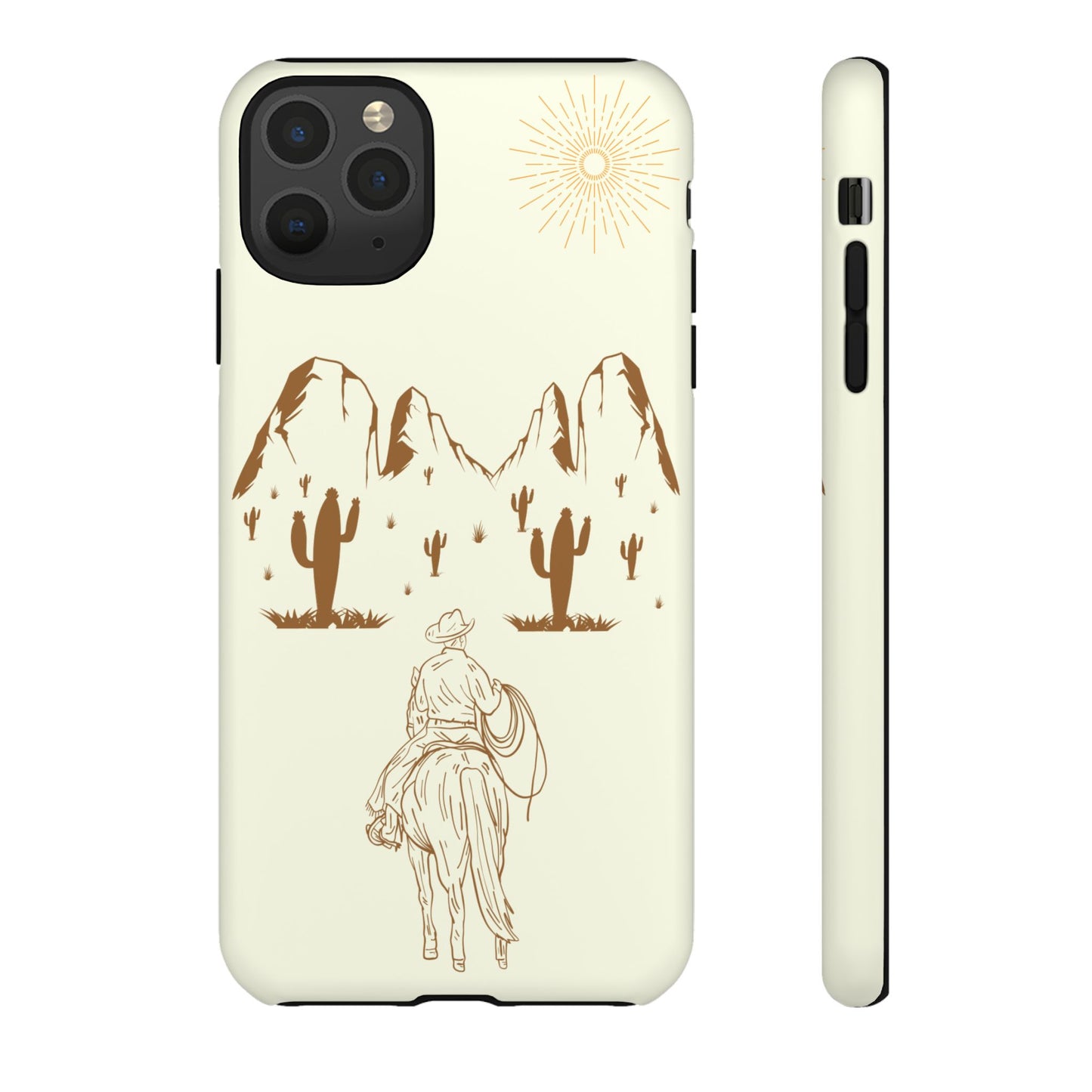 iPHONE Cowboy Riding into the Sunset Tough Phone Case