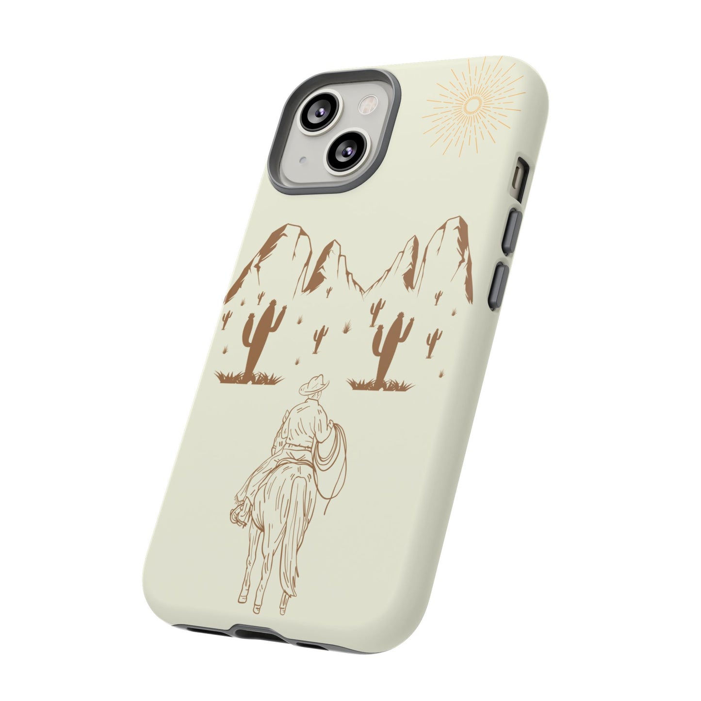 iPHONE Cowboy Riding into the Sunset Tough Phone Case