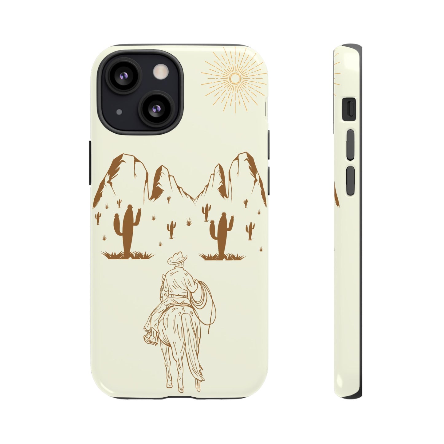 iPHONE Cowboy Riding into the Sunset Tough Phone Case