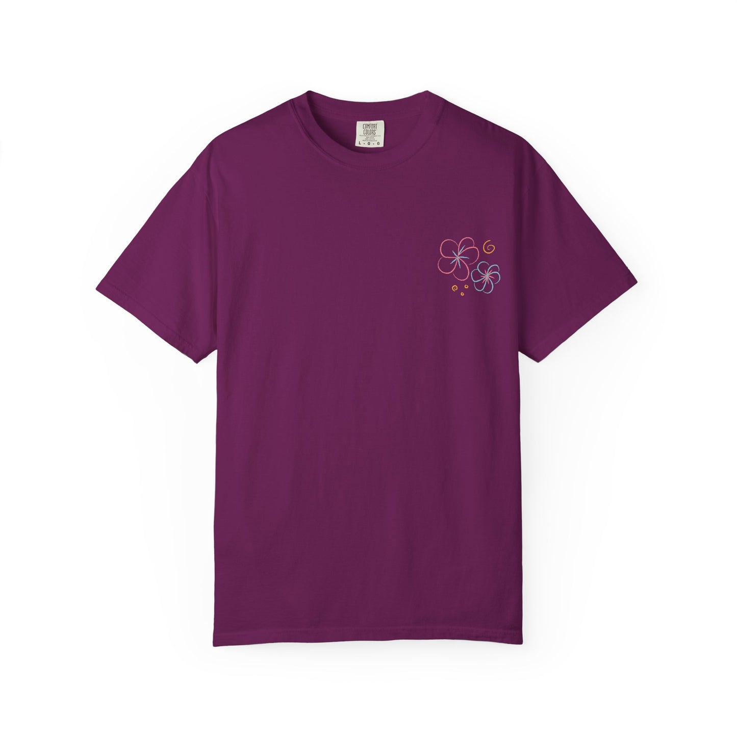 Pastel Hibiscus Logo Garment-Dyed Tee l Summer Essential