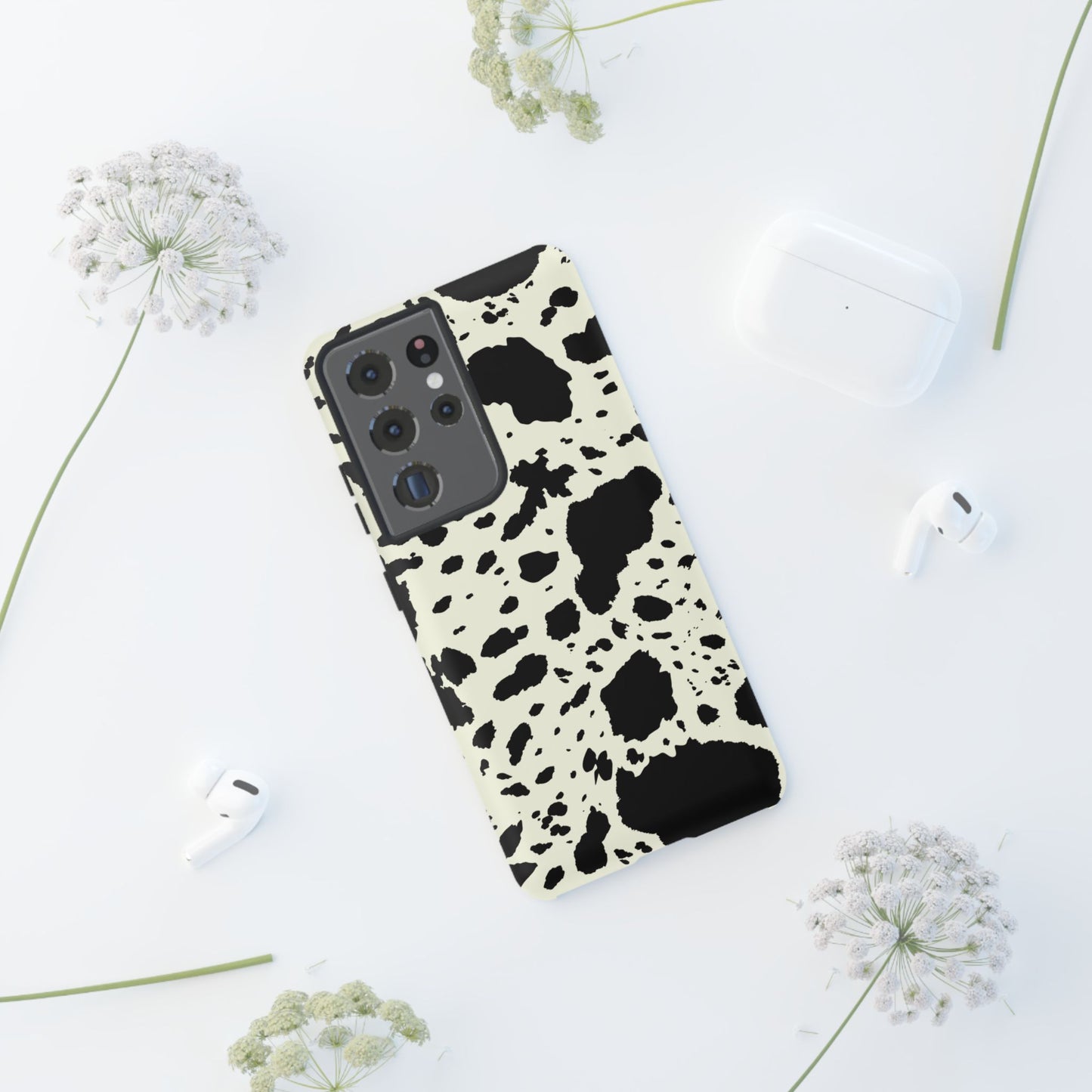 SAMSUNG Cow Print Tough Phone Cases l Durable Protection