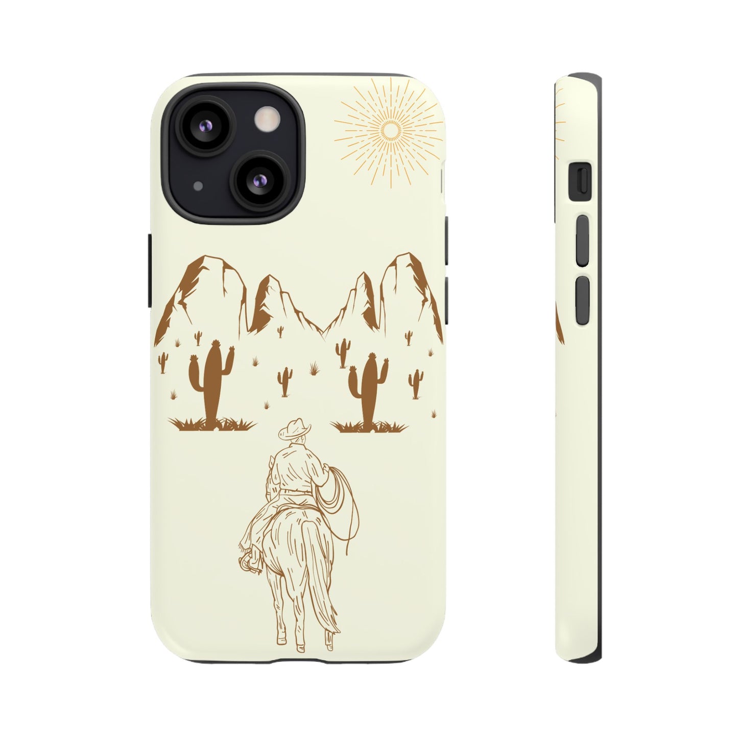 iPHONE Cowboy Riding into the Sunset Tough Phone Case