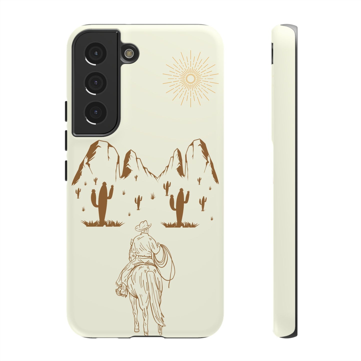 SAMSUNG Cowboy Riding into the Sunset Tough Phone Case