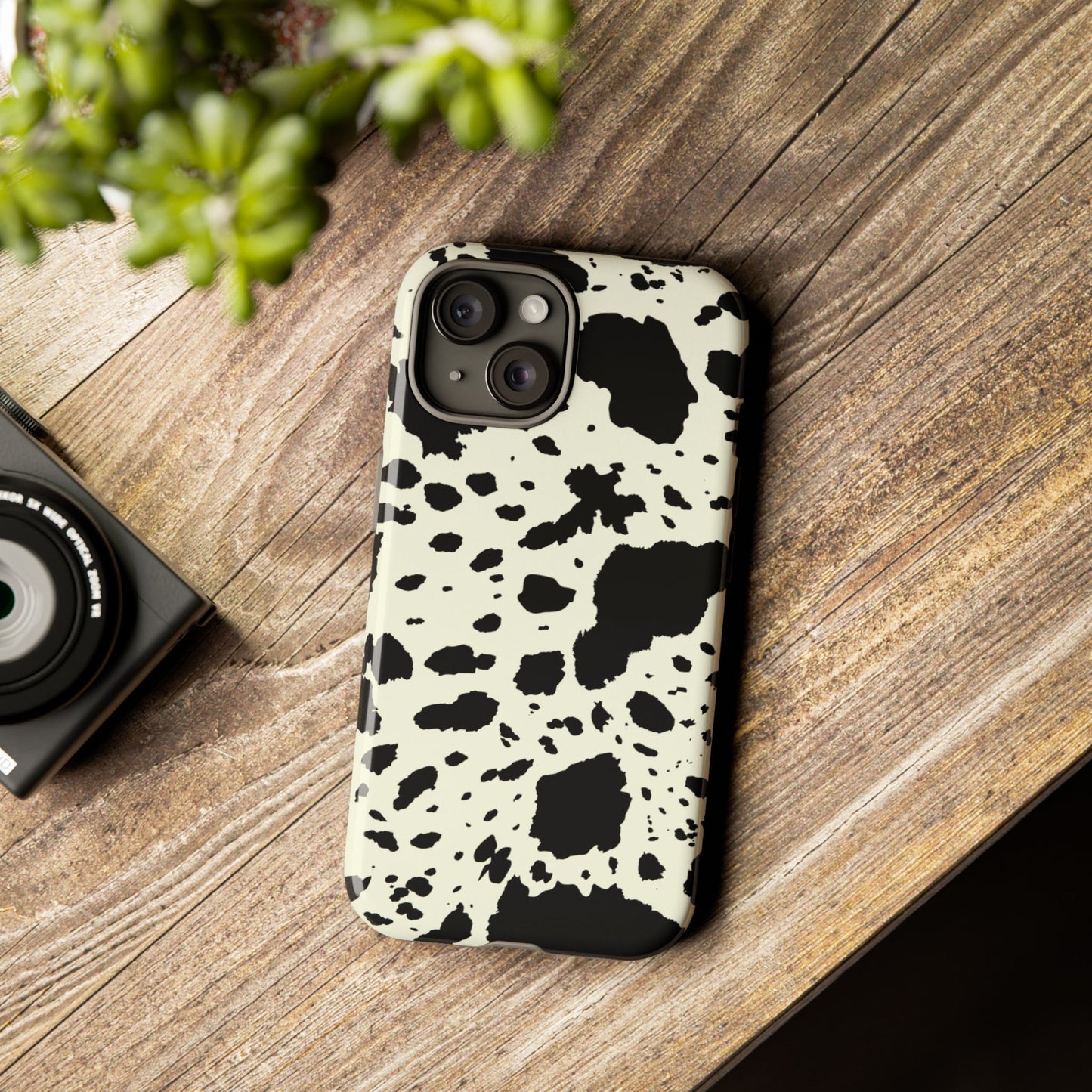 iPHONE Cow Print Tough Phone Cases l Durable Protection
