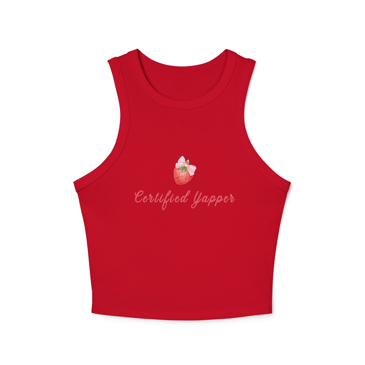 Certified Yapper Women's Micro Rib Racer Tank Top - Trendy and Fun