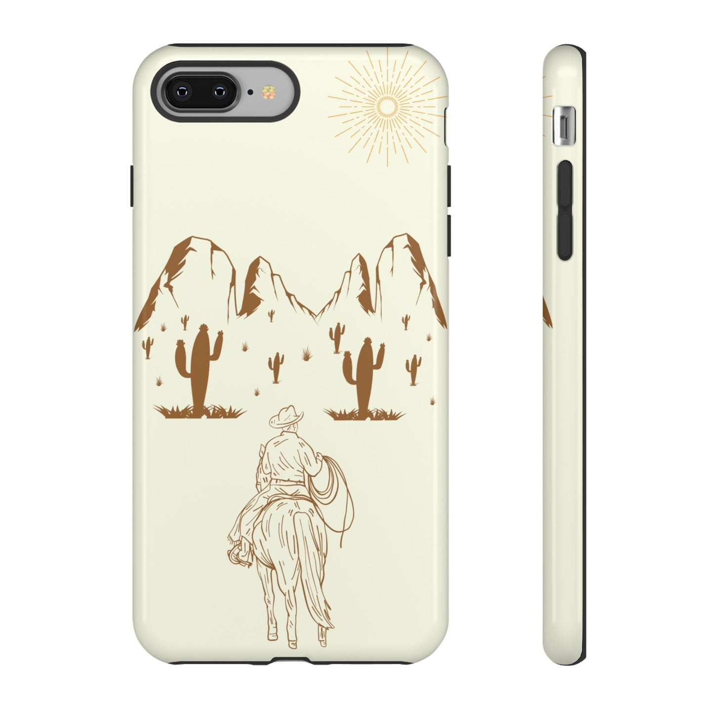 iPHONE Cowboy Riding into the Sunset Tough Phone Case
