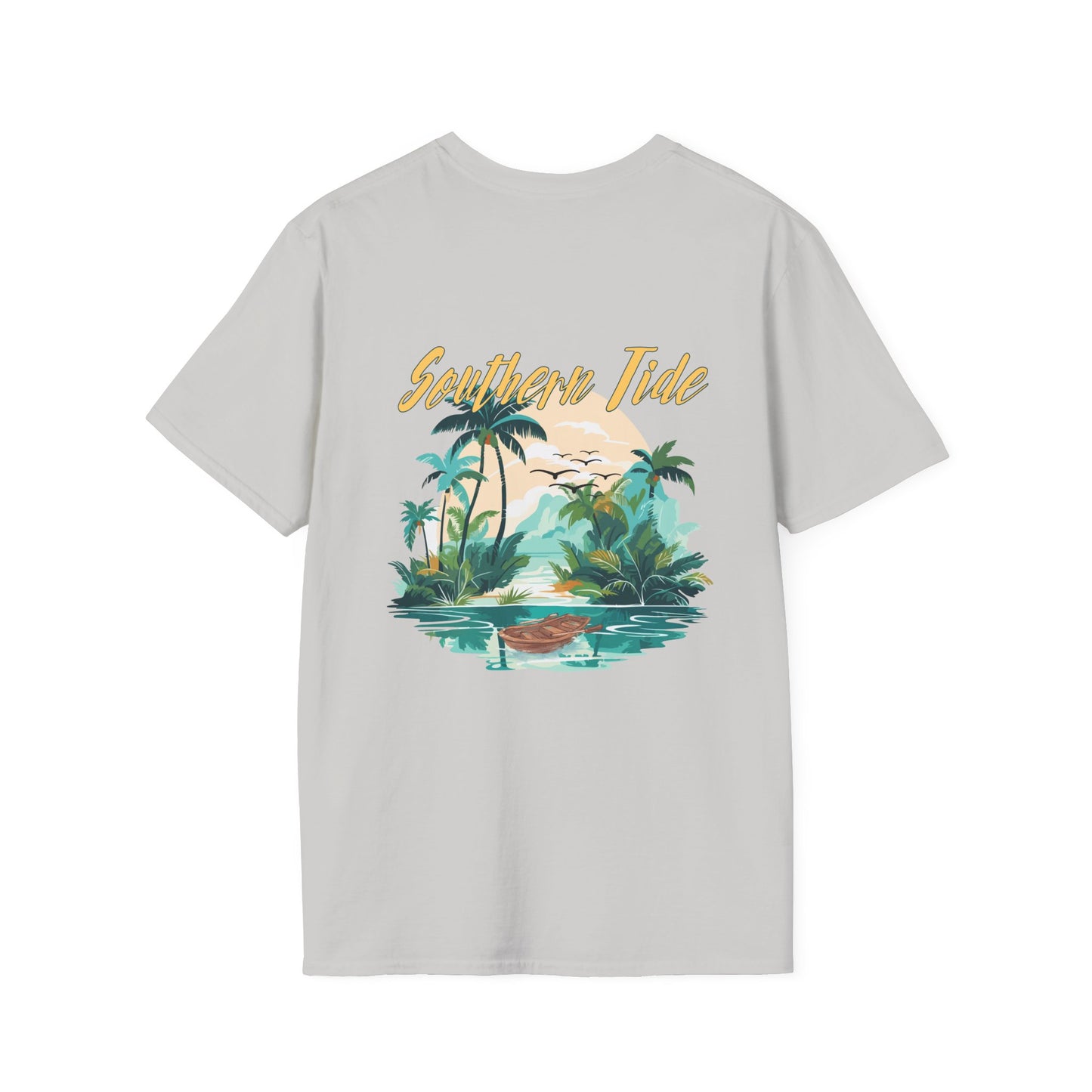 "Southern Tide" Tropical T-Shirt l Unisex Softstyle Tee, Summer Apparel