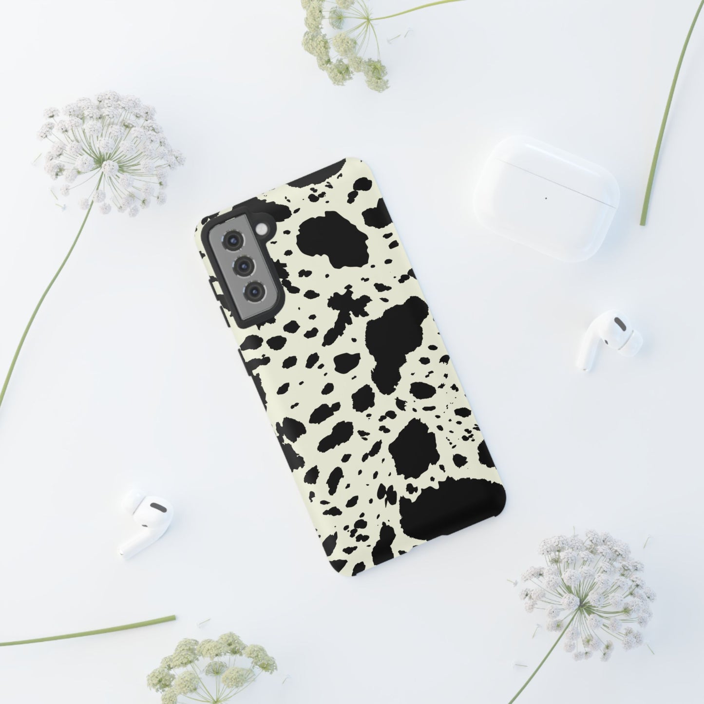 SAMSUNG Cow Print Tough Phone Cases l Durable Protection