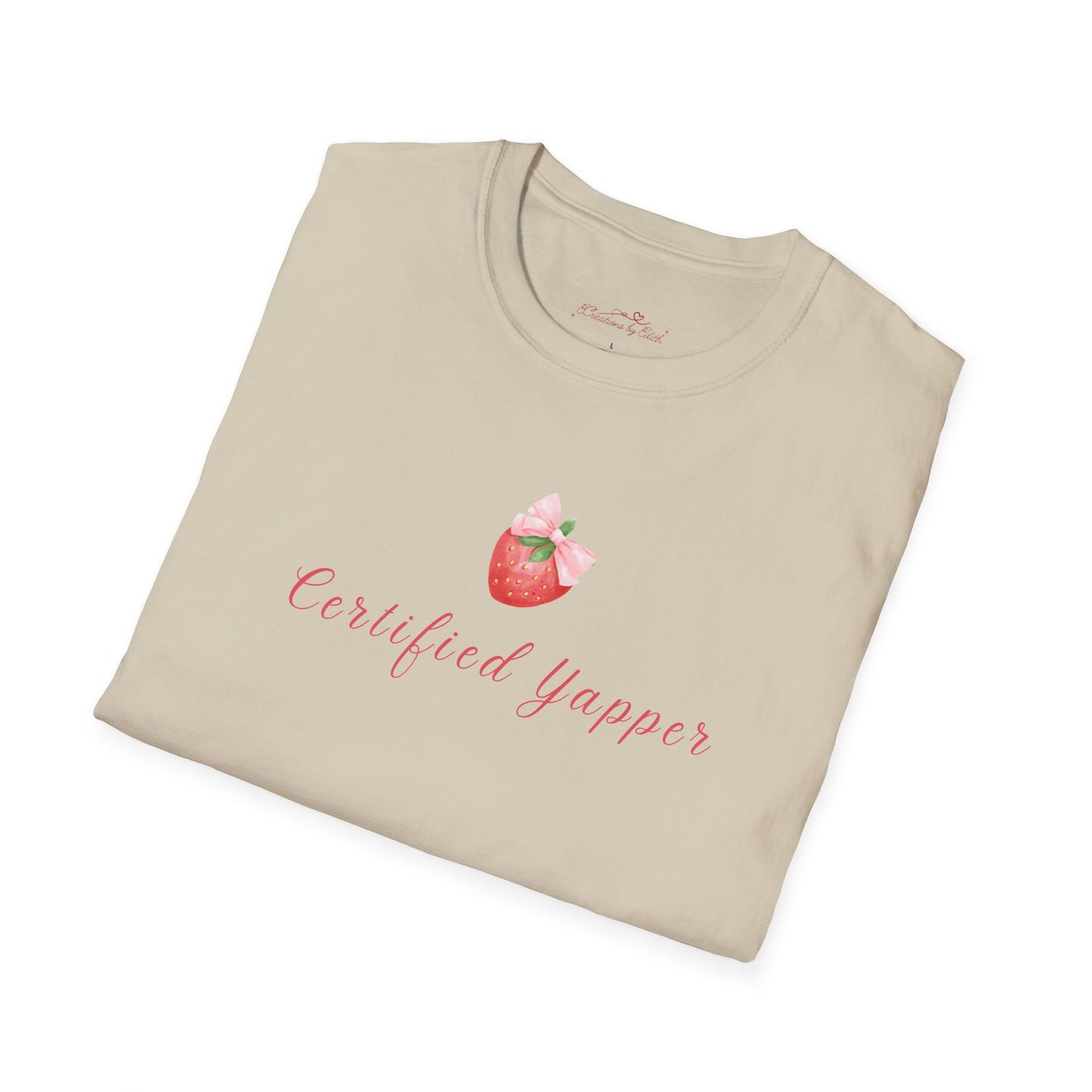 Certified Yapper Unisex Softstyle T-Shirt - Fun & Playful Vibe for Casual Wear