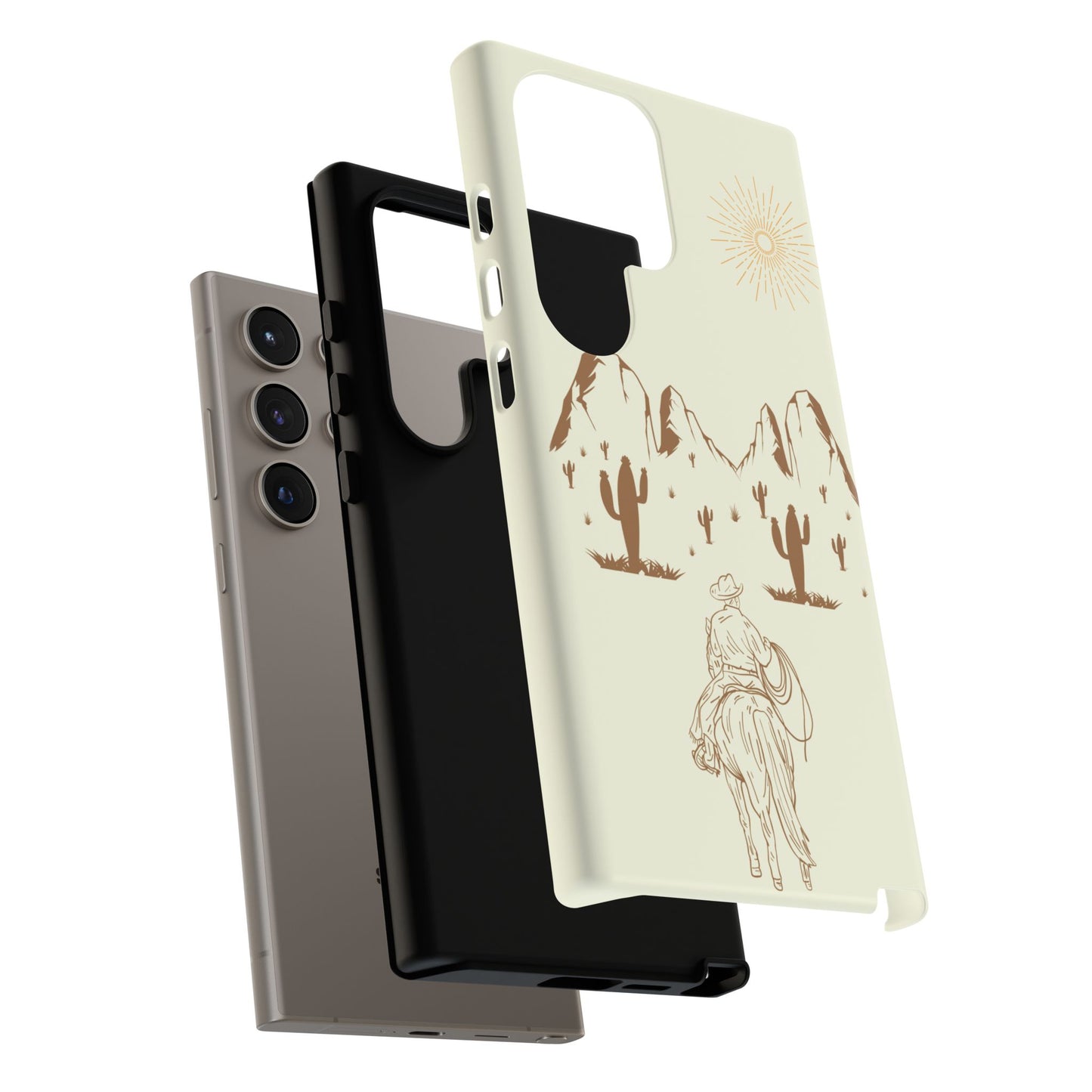 SAMSUNG Cowboy Riding into the Sunset Tough Phone Case