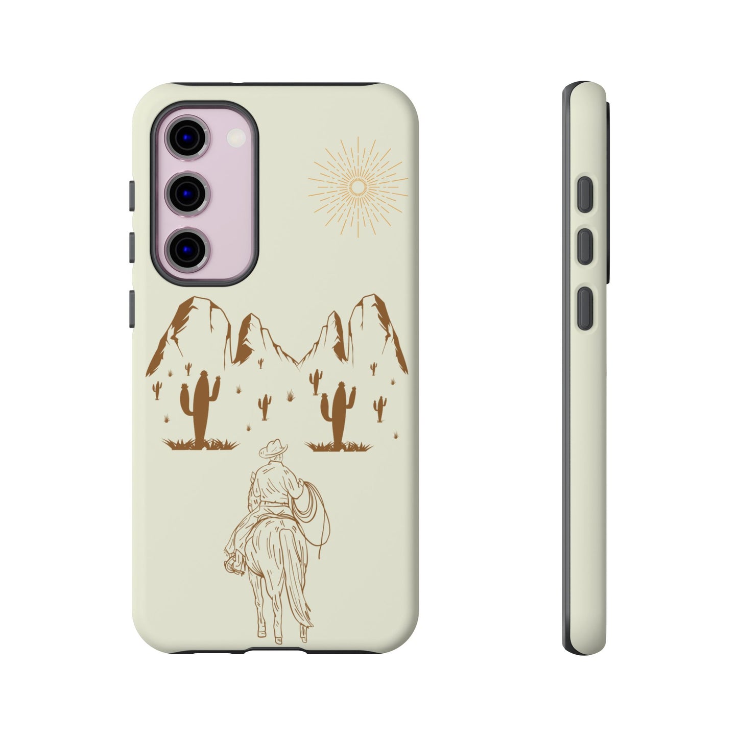 SAMSUNG Cowboy Riding into the Sunset Tough Phone Case
