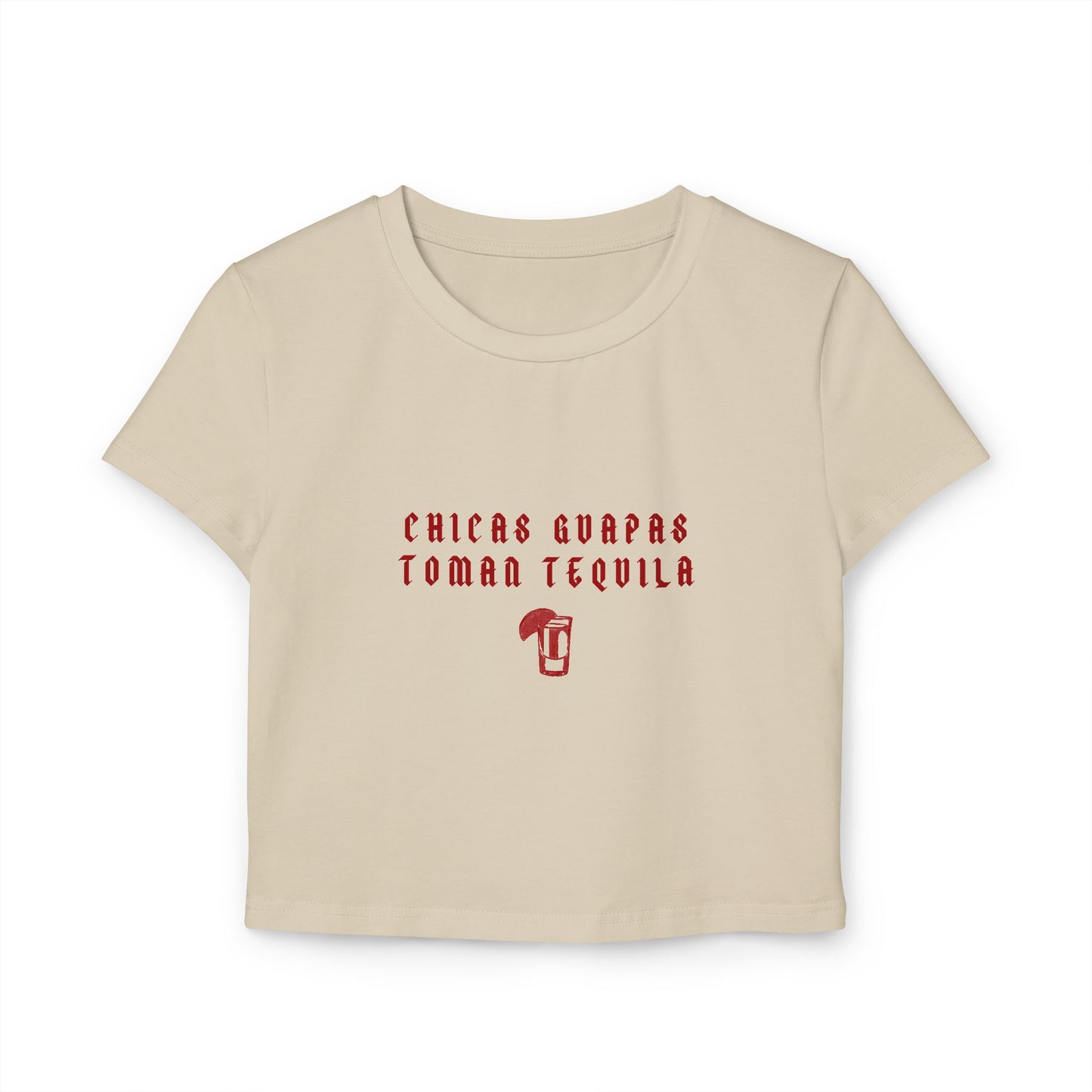 Camiseta de bebé "Chicas Guapas Tomate Tequila" - Top Corto Moderno para Salidas Nocturnas Divertidas