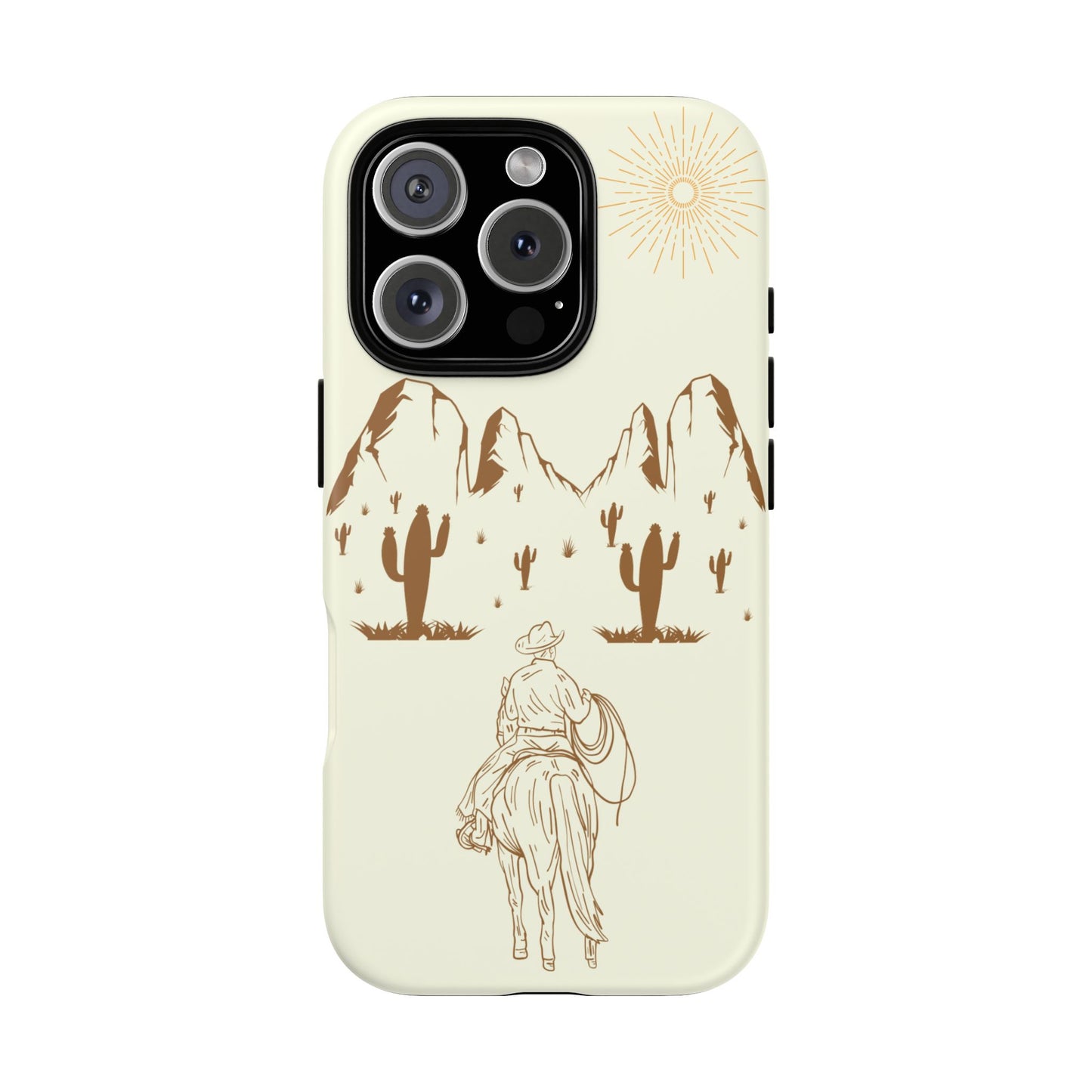 iPHONE Cowboy Riding into the Sunset Tough Phone Case