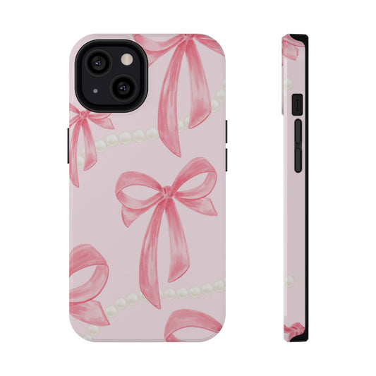 Chic Cute Bow Pink Phone Case - Impact Phone Case