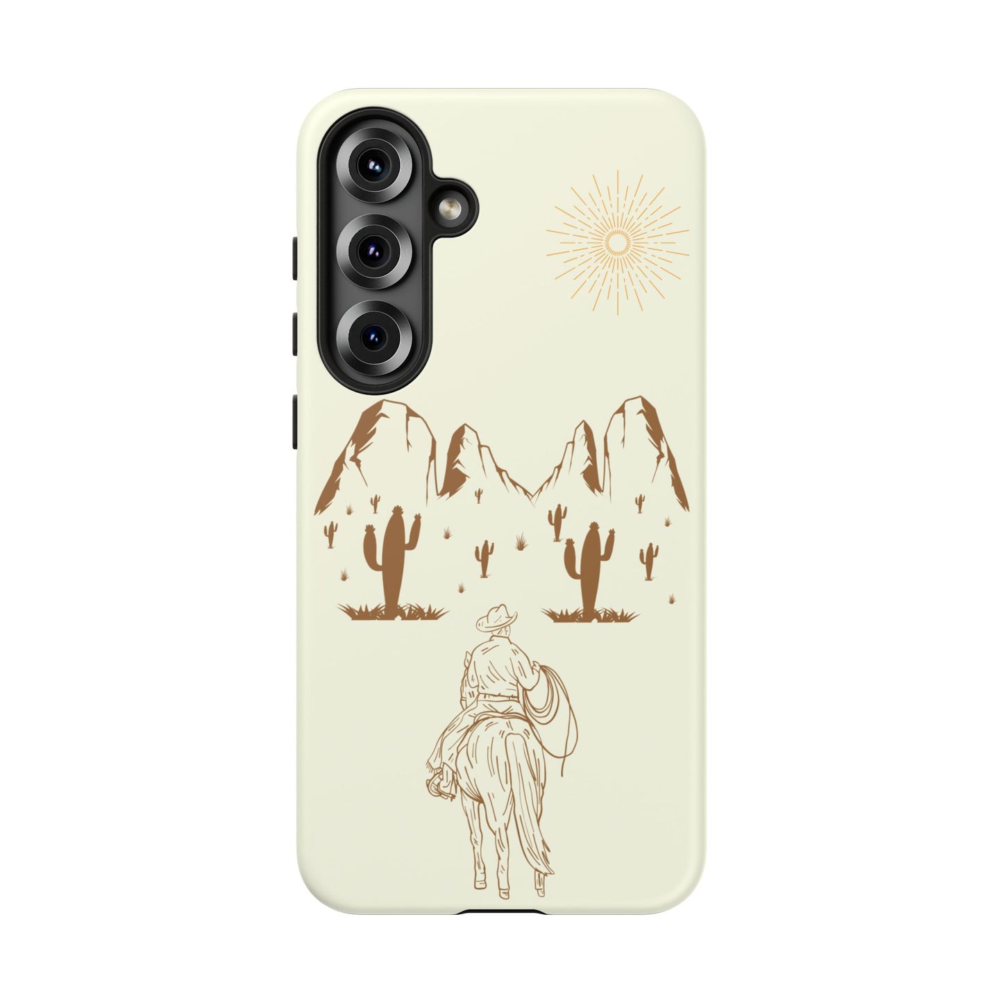 SAMSUNG Cowboy Riding into the Sunset Tough Phone Case