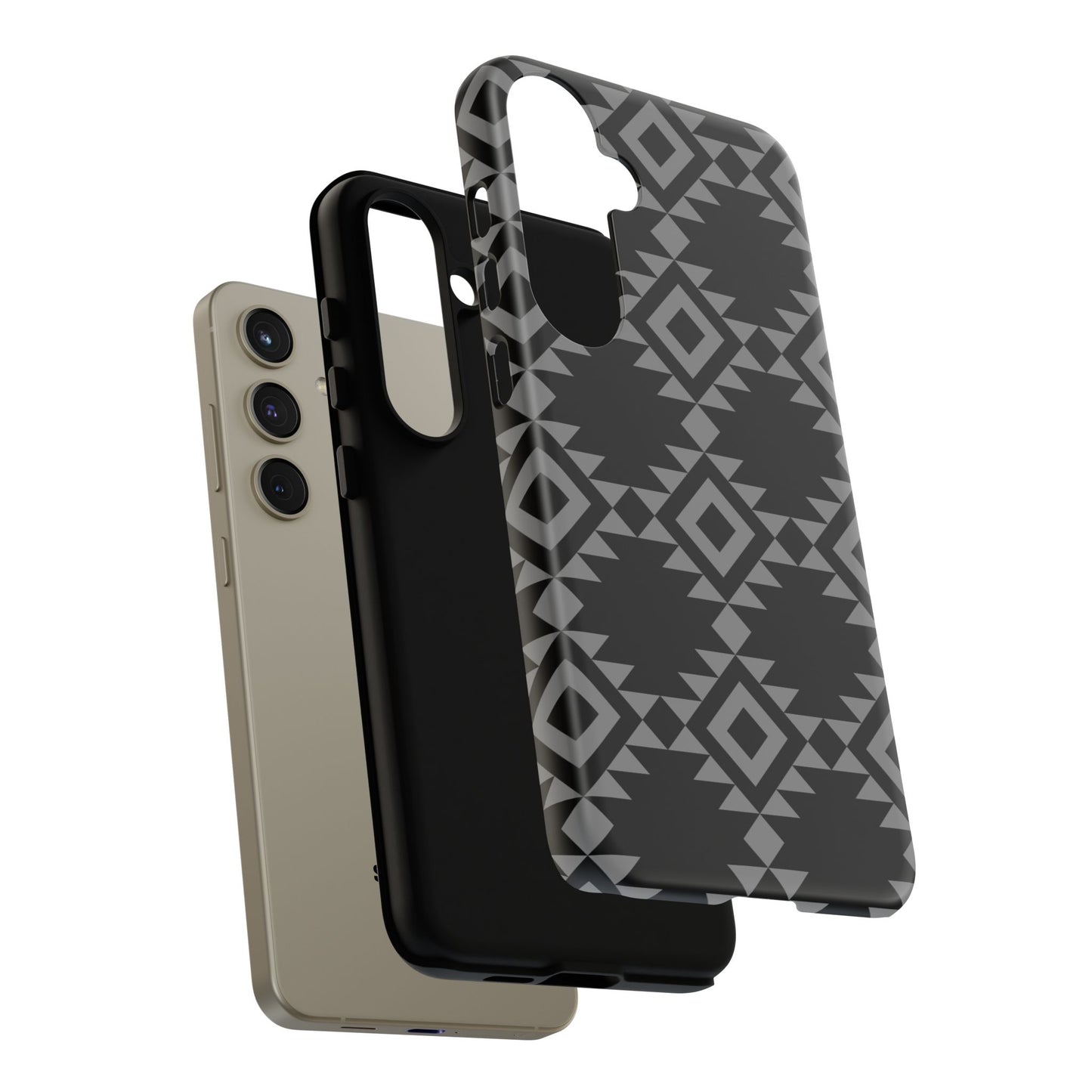 SAMSUNG Tribal Pattern Black and Grey Tough Phone Case | MADE FOR HIM AND HER