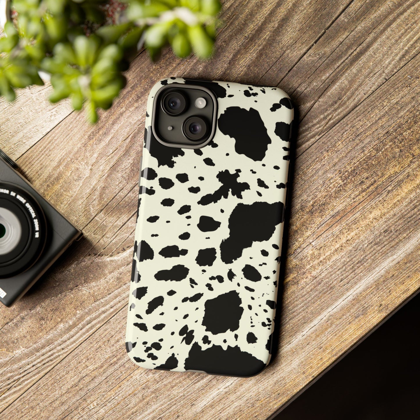 iPHONE Cow Print Tough Phone Cases l Durable Protection