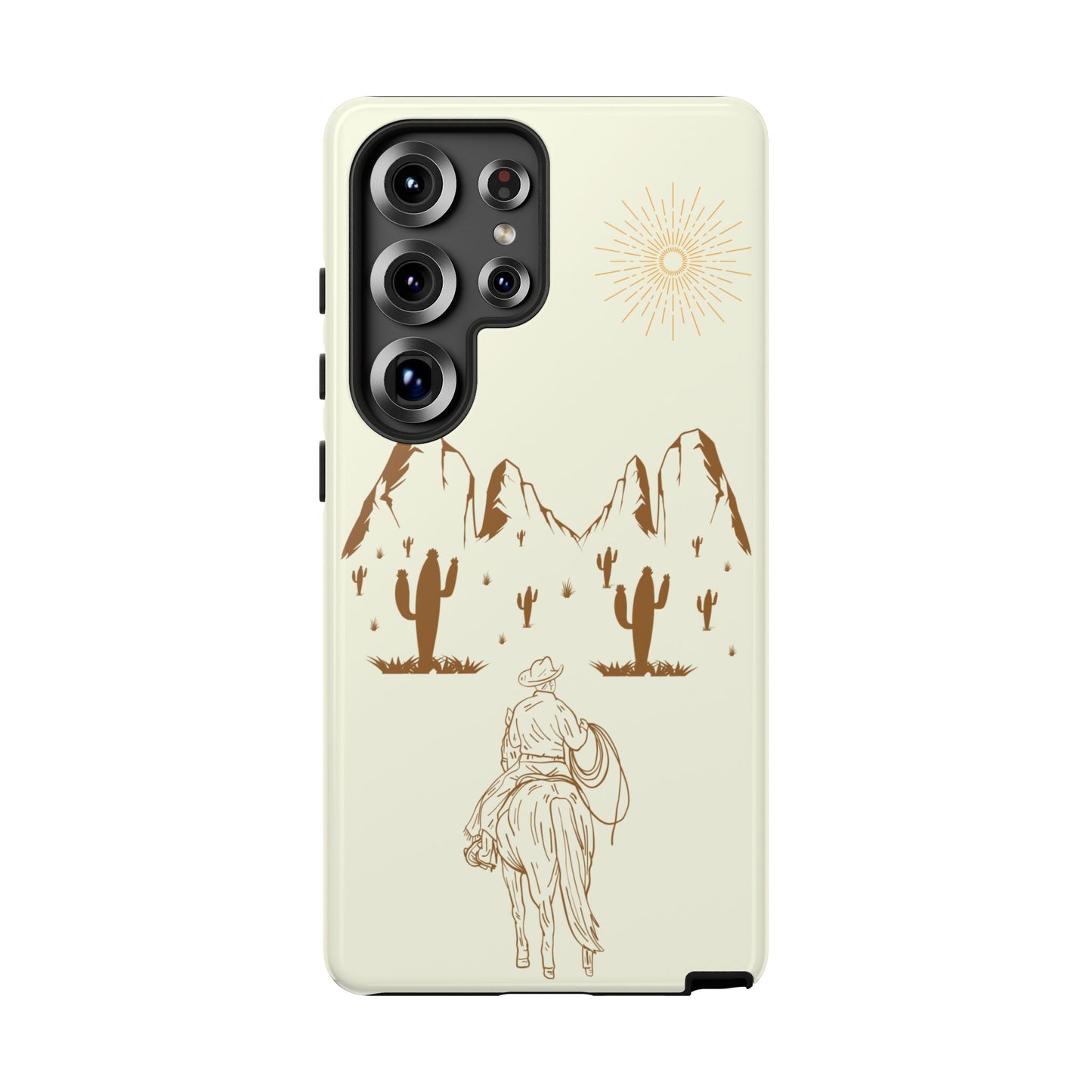 SAMSUNG Cowboy Riding into the Sunset Tough Phone Case