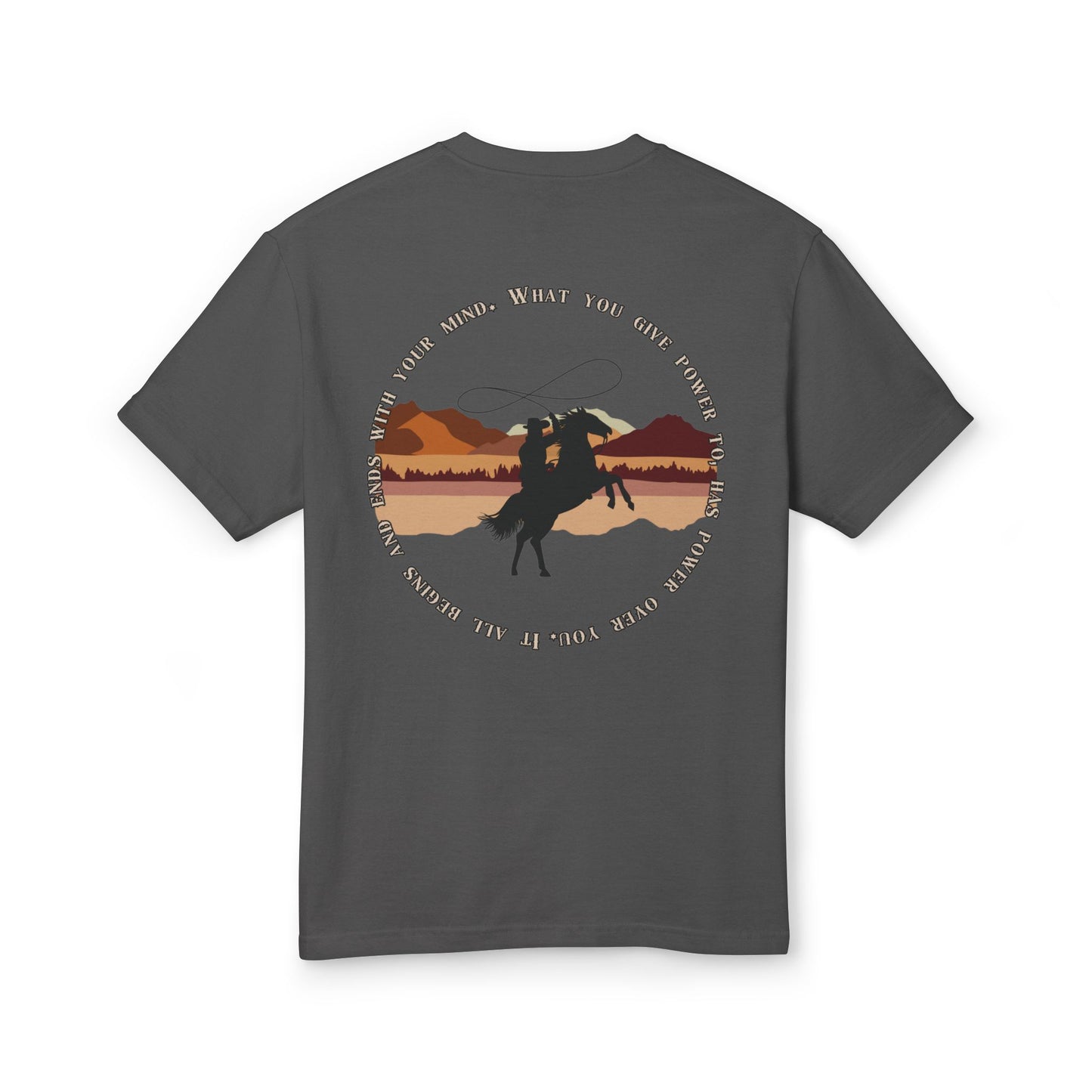 Bohemian Cowboy Graphic Tee - Unisex Heavyweight Cotton T-Shirt