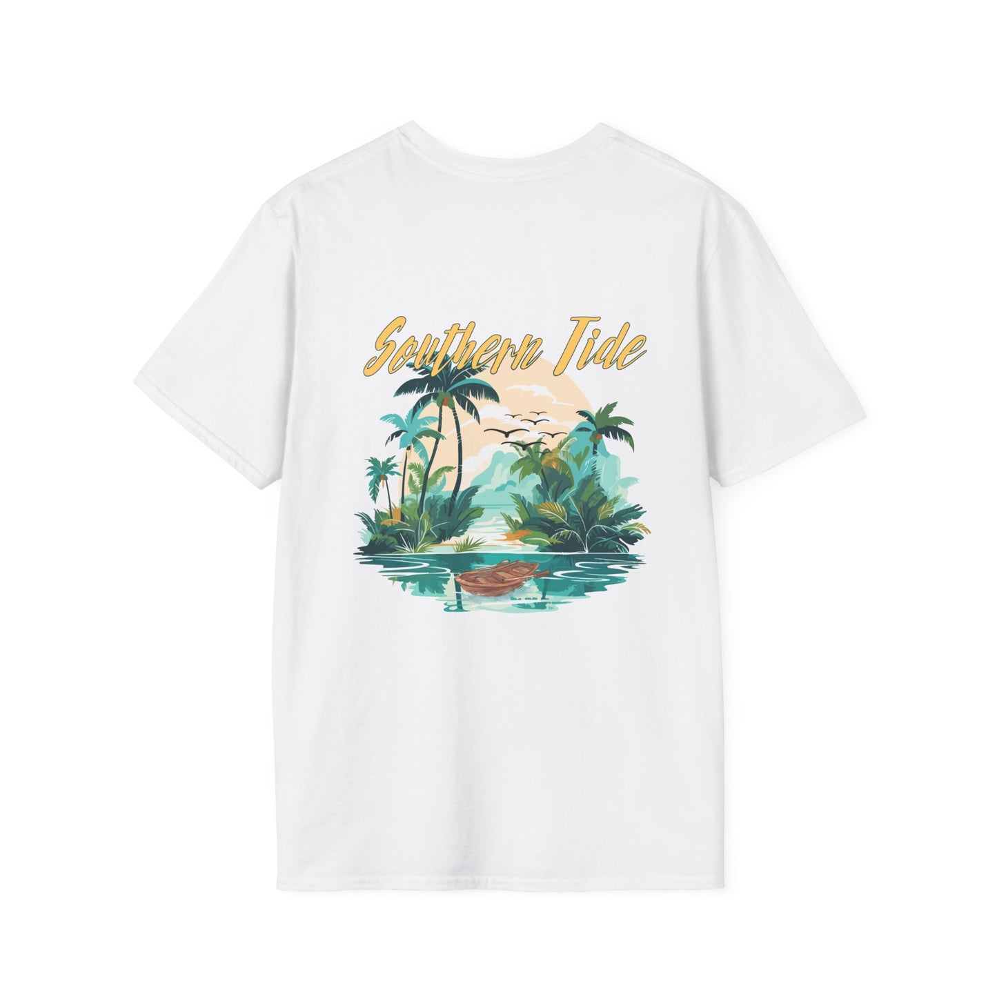 "Southern Tide" Tropical T-Shirt l Unisex Softstyle Tee, Summer Apparel