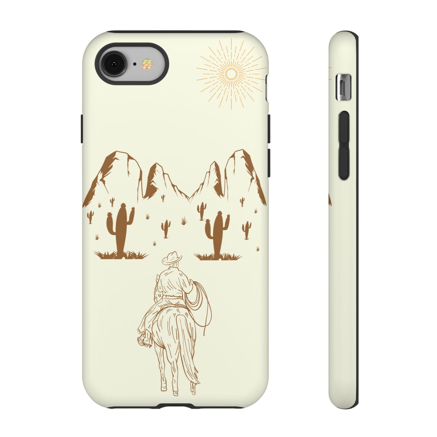 iPHONE Cowboy Riding into the Sunset Tough Phone Case
