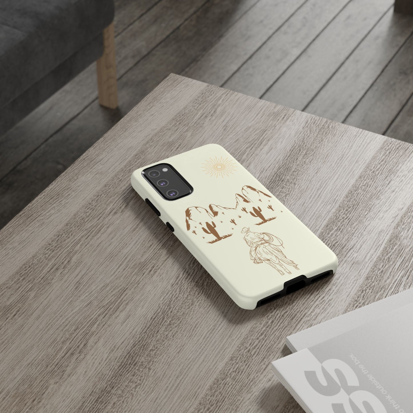 SAMSUNG Cowboy Riding into the Sunset Tough Phone Case