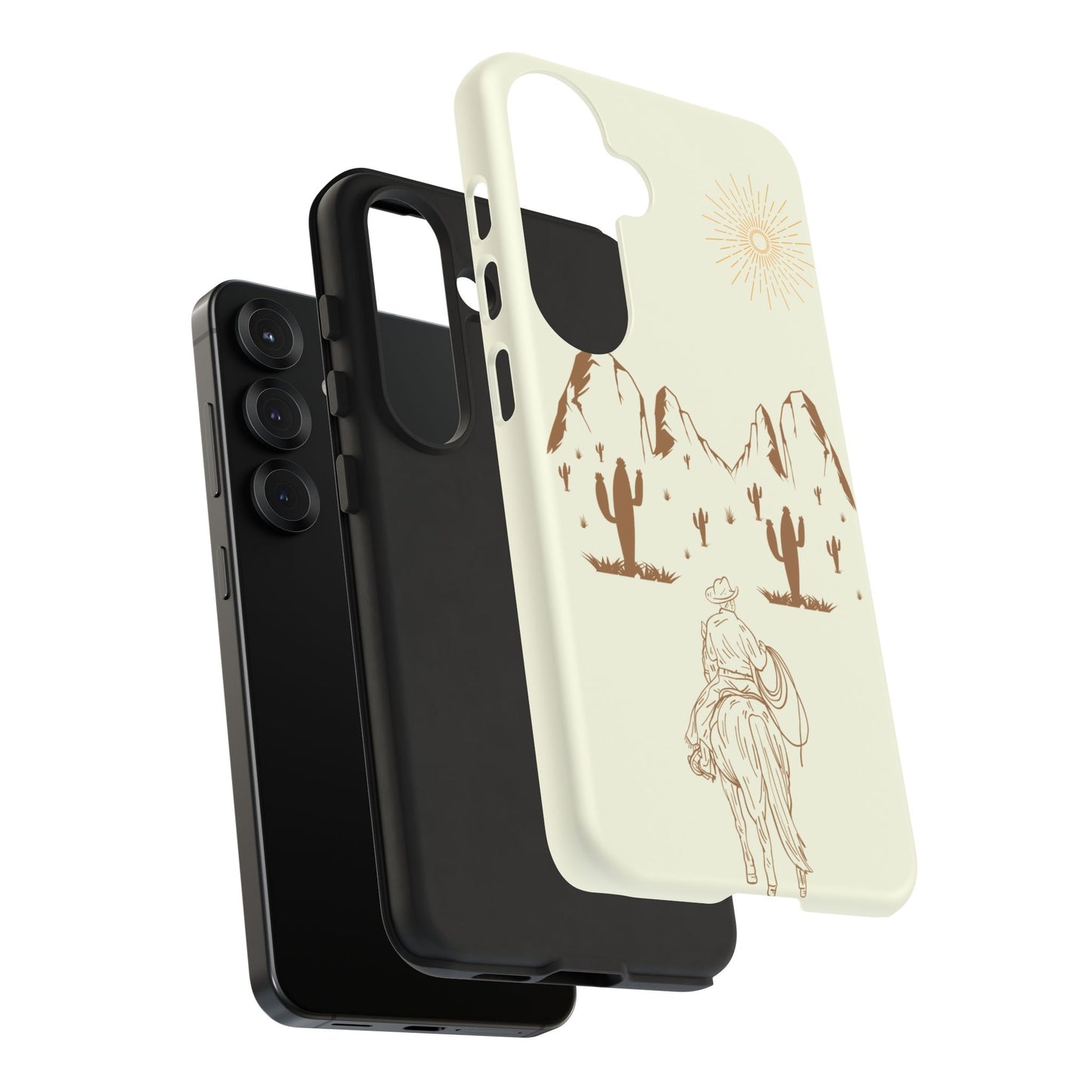 SAMSUNG Cowboy Riding into the Sunset Tough Phone Case